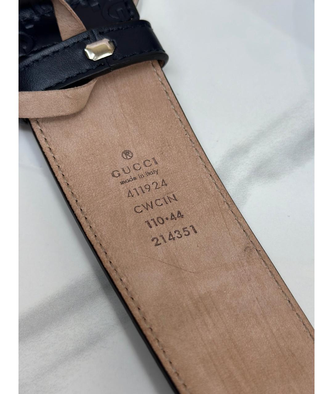GUCCI Темно-синий ремень, фото 3