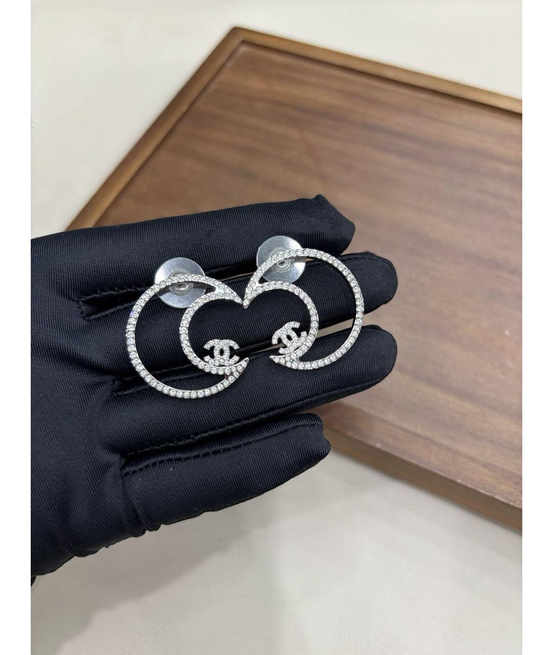 CHANEL Серебряные металлические серьги, фото 6