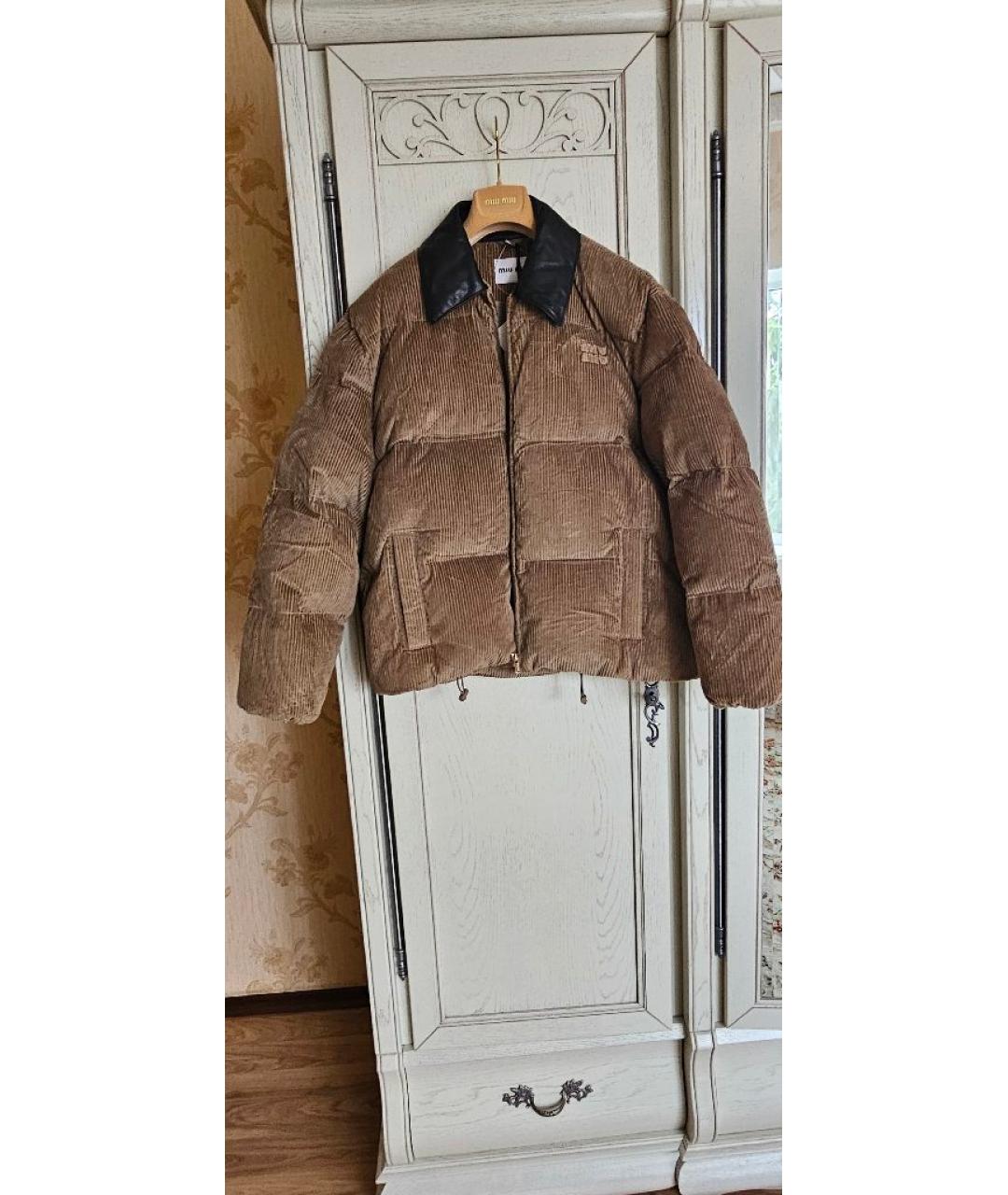 MIU MIU Бежевый пуховик, фото 10