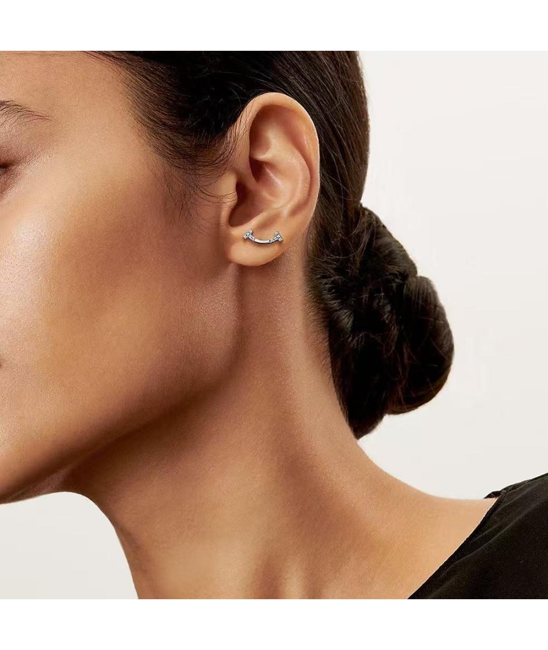 TIFFANY&CO Серебряные серьги из белого золота, фото 6