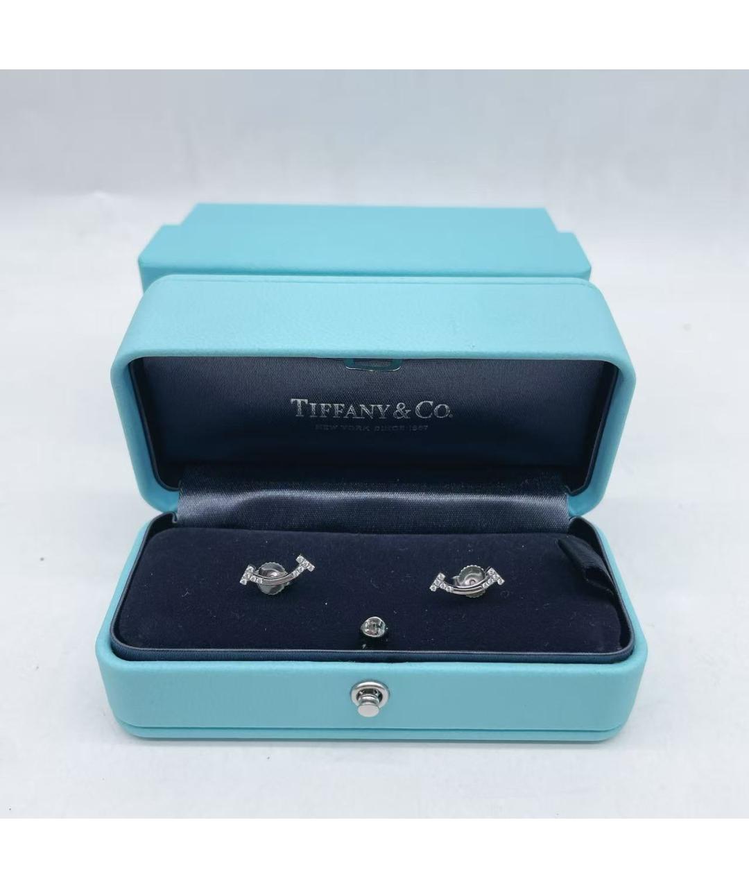 TIFFANY&CO Серебряные серьги из белого золота, фото 2