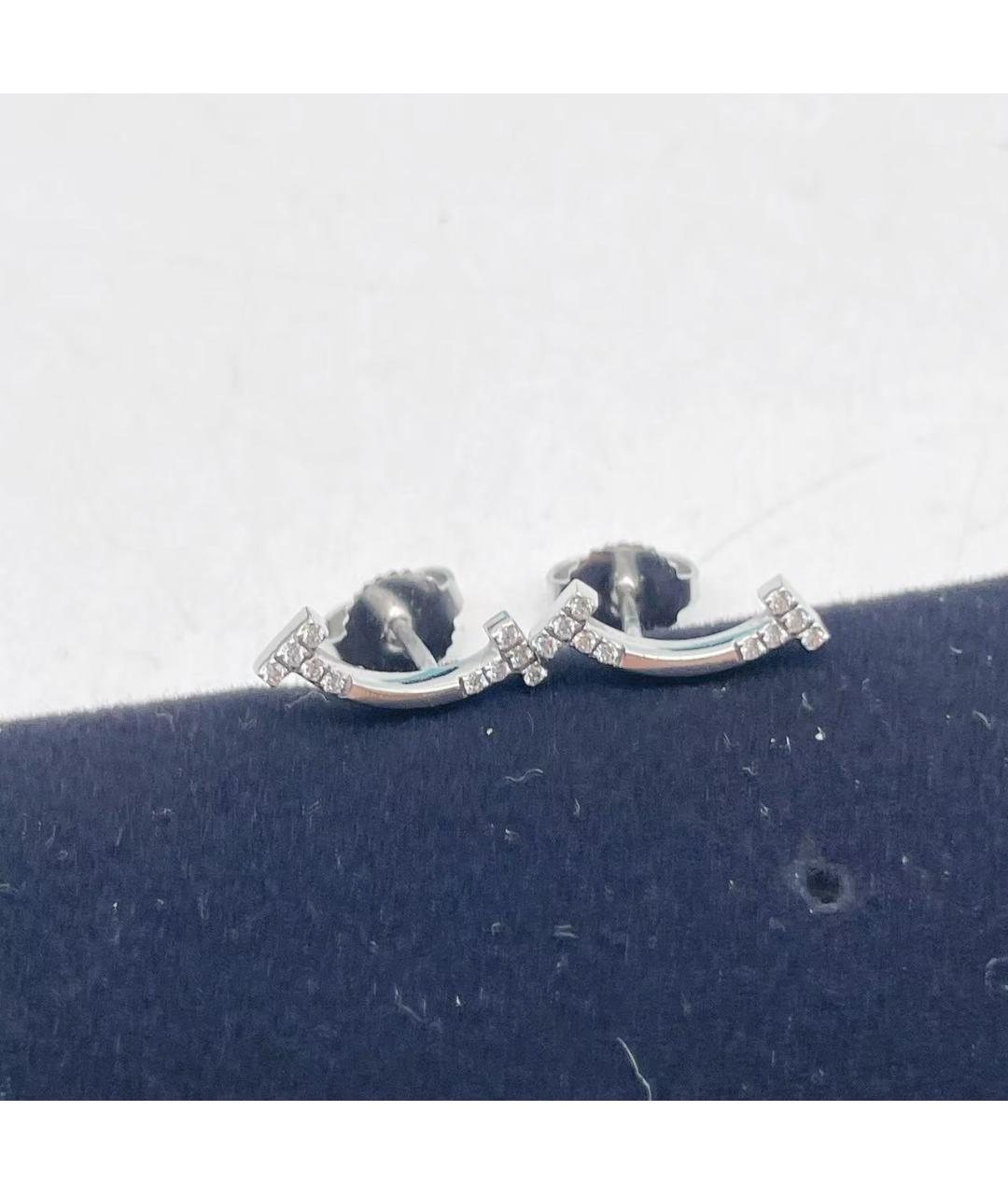 TIFFANY&CO Серебряные серьги из белого золота, фото 5