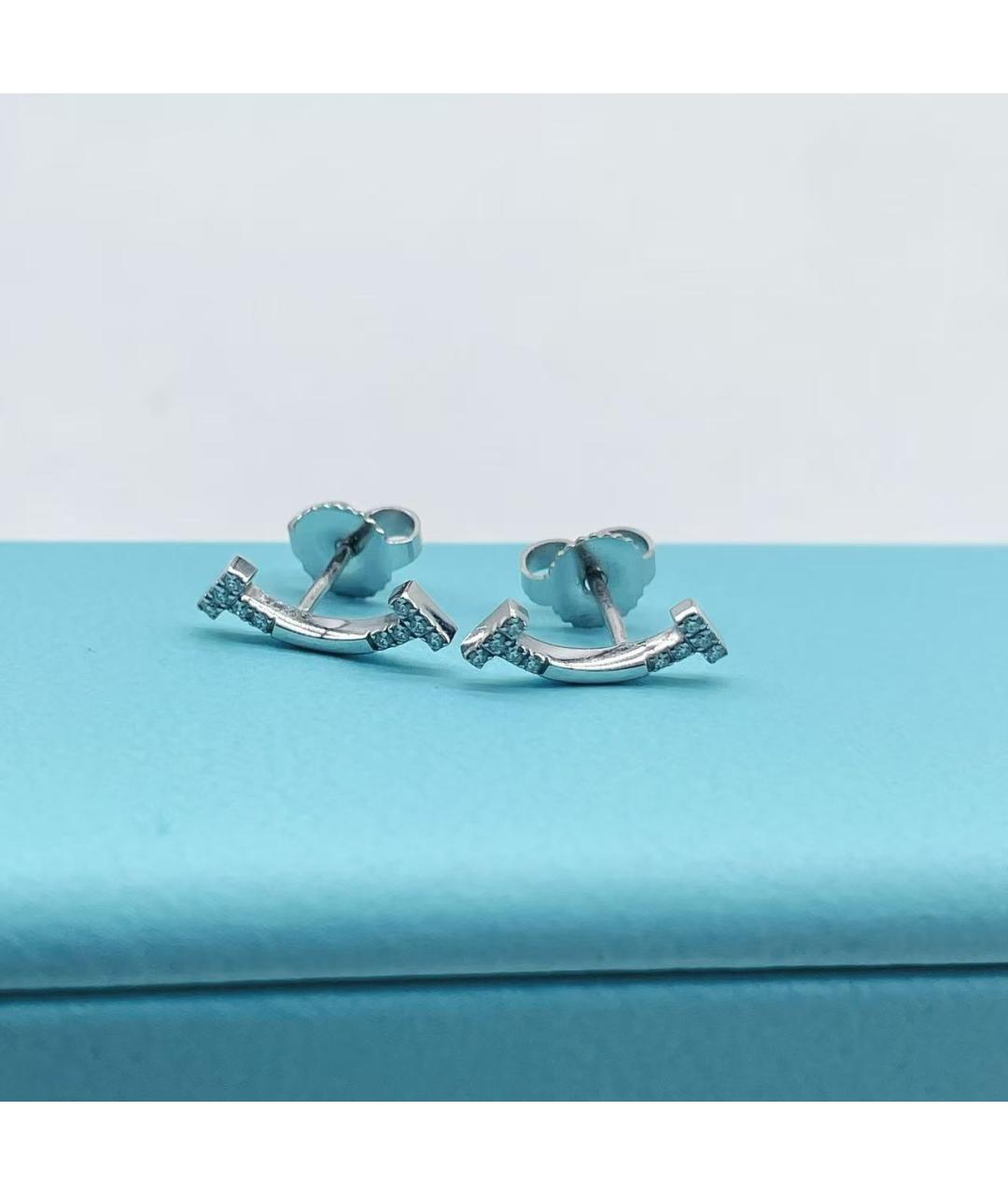 TIFFANY&CO Серебряные серьги из белого золота, фото 3