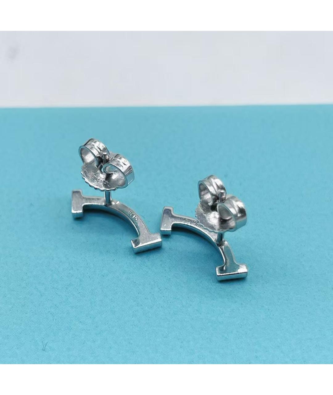 TIFFANY&CO Серебряные серьги из белого золота, фото 4