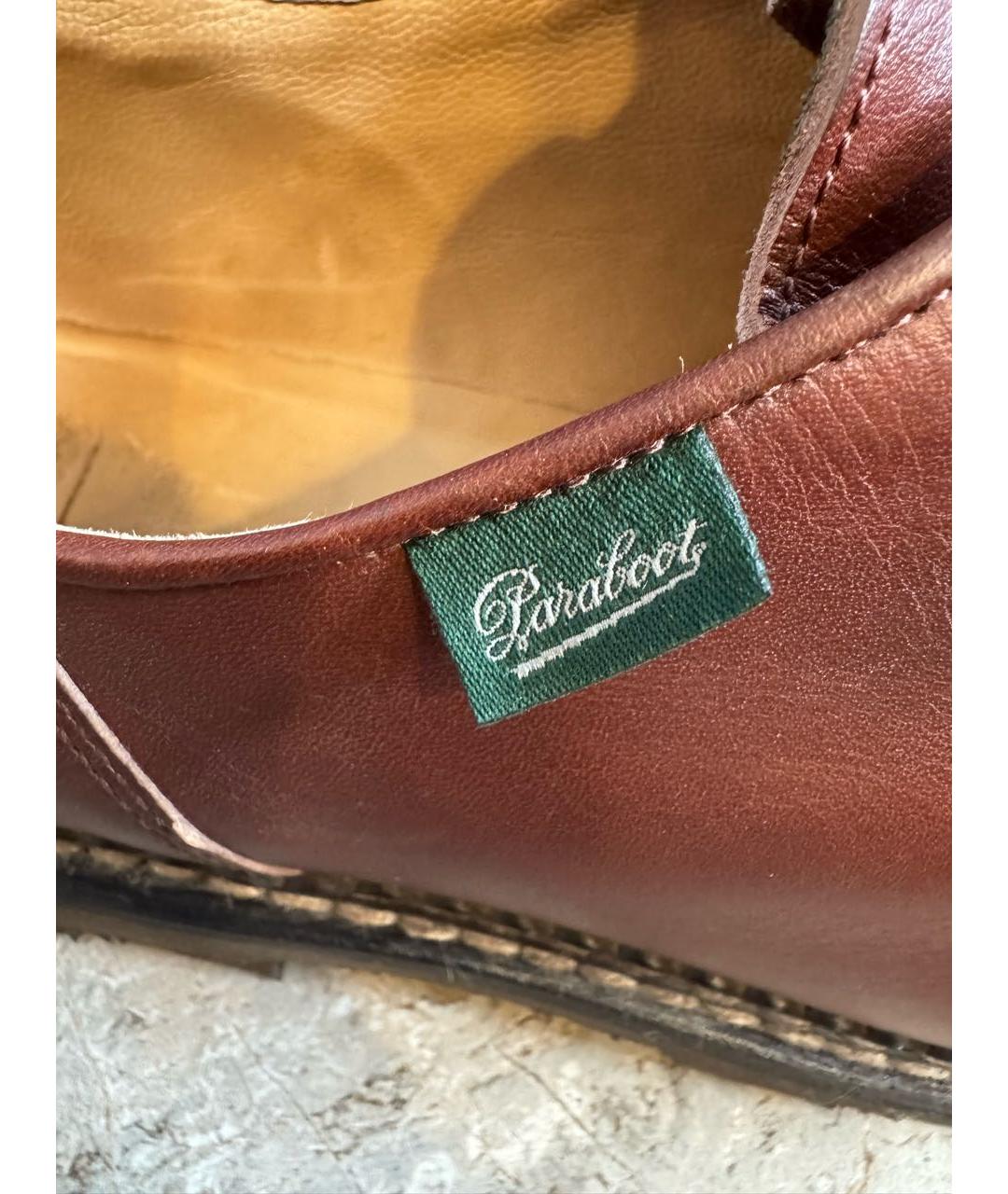 PARABOOT Коричневые кожаные низкие ботинки, фото 6