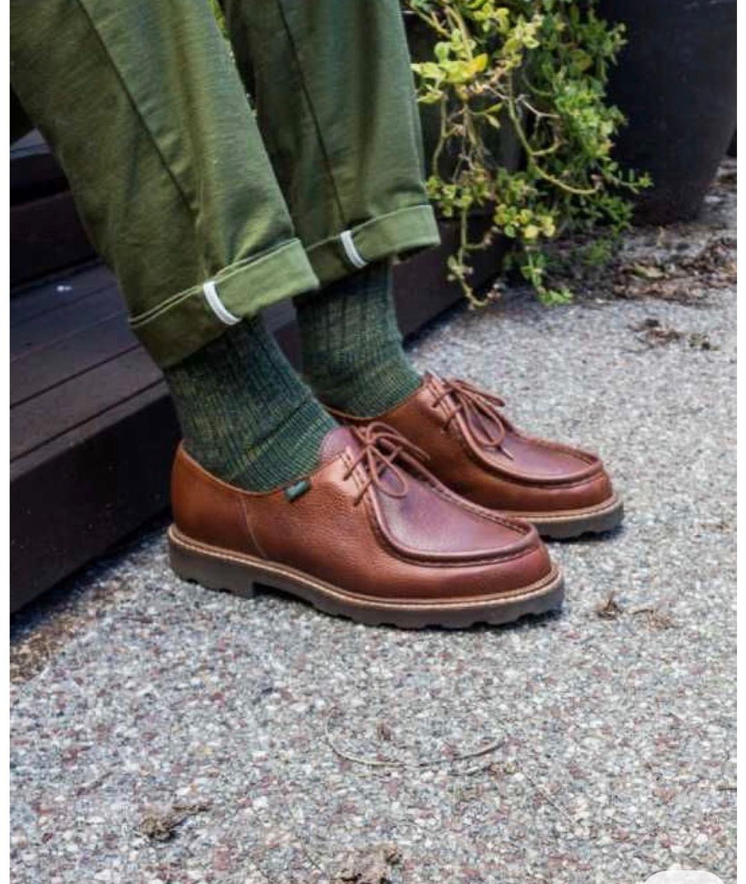 PARABOOT Коричневые кожаные низкие ботинки, фото 7