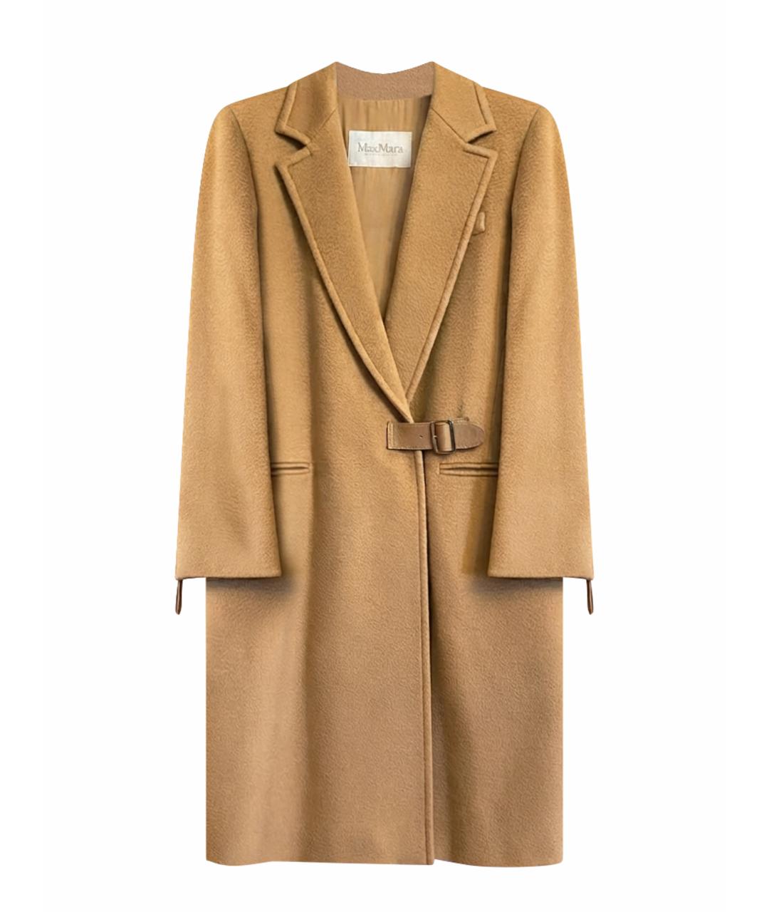 'S MAX MARA Бежевое шерстяное пальто, фото 1