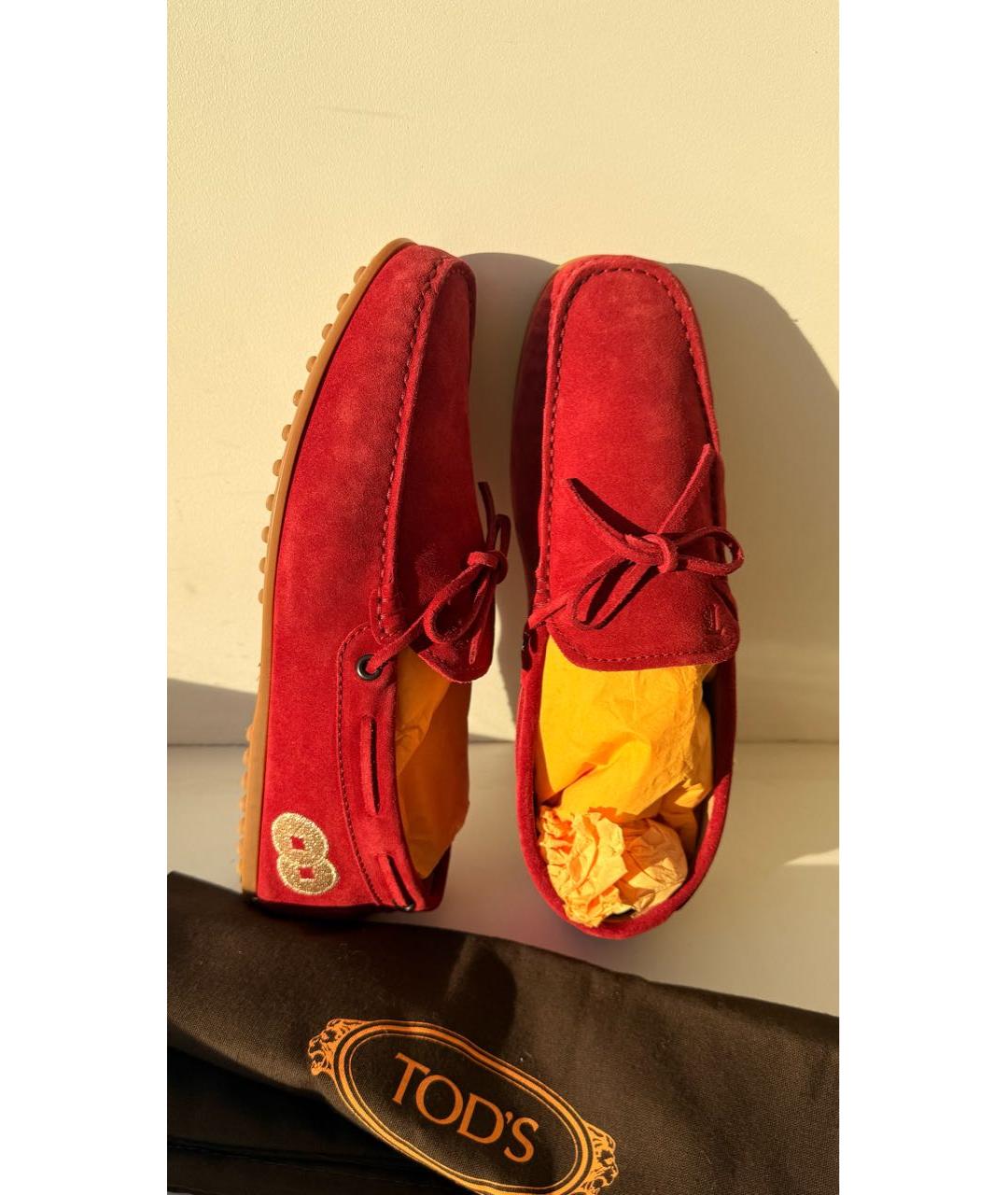 TOD'S Красные замшевые лоферы, фото 2