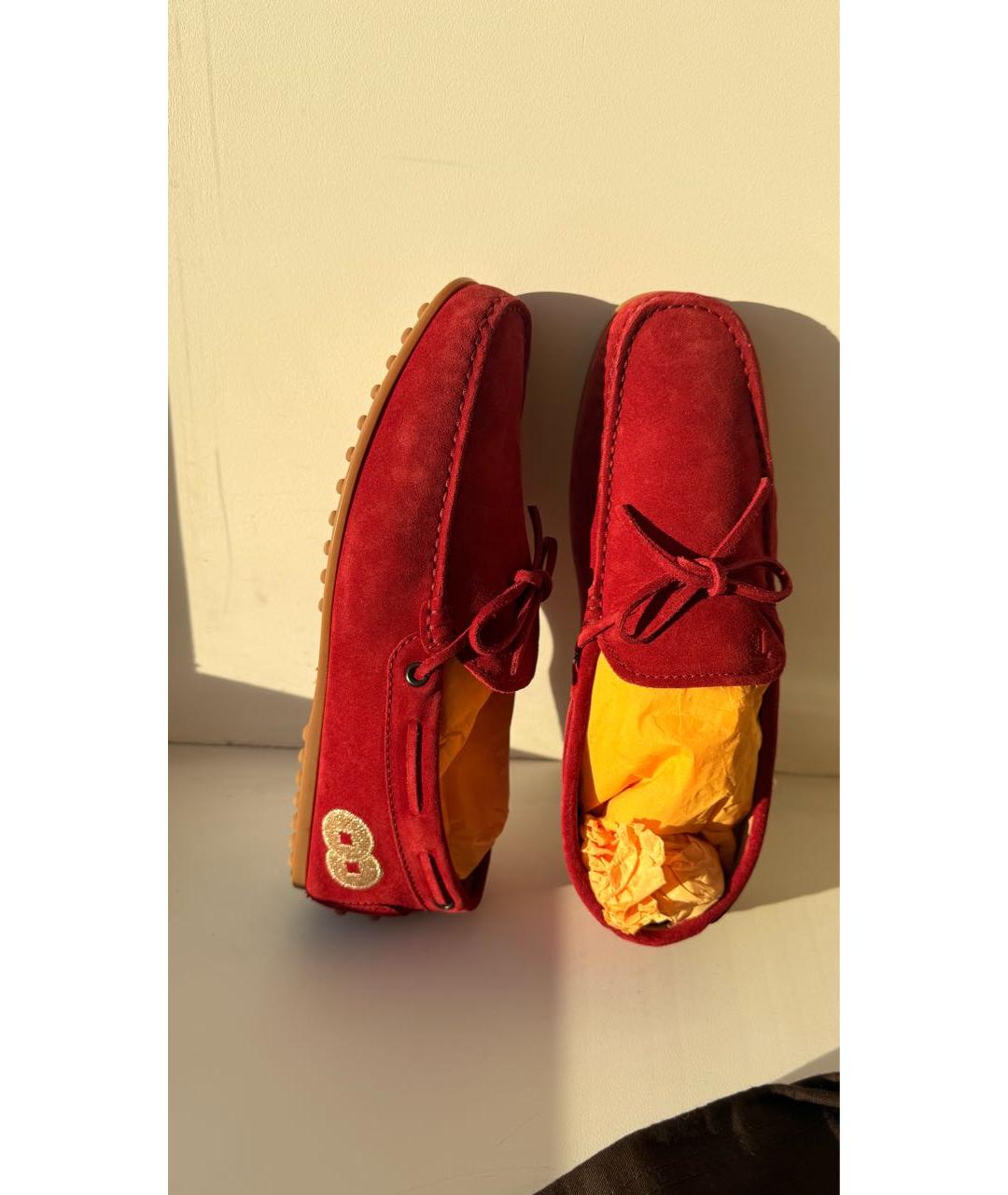TOD'S Красные замшевые лоферы, фото 6