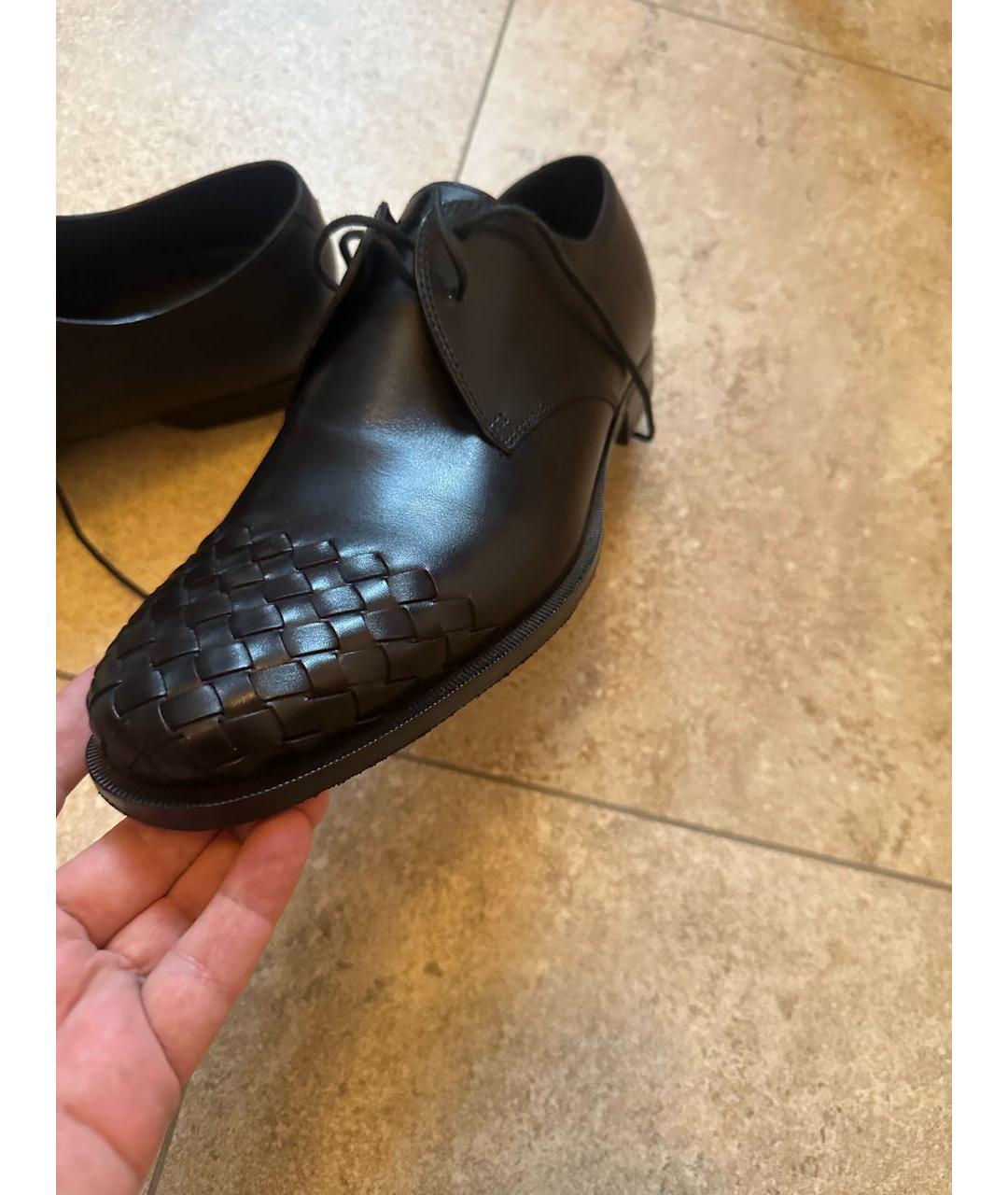 BOTTEGA VENETA Черные кожаные туфли, фото 2