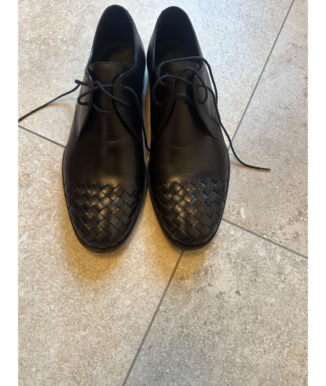 BOTTEGA VENETA Черные кожаные туфли, фото 3