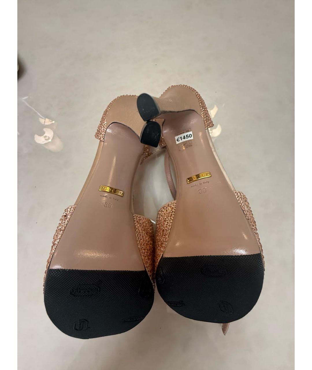 CHRISTIAN LOUBOUTIN Розовые текстильные босоножки, фото 5