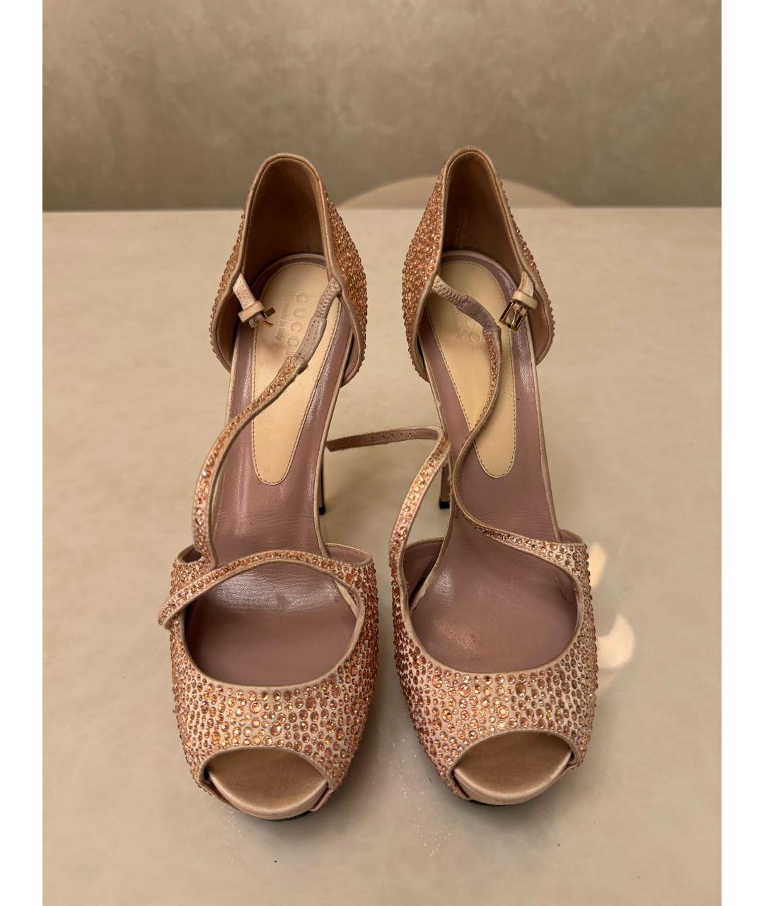CHRISTIAN LOUBOUTIN Розовые текстильные босоножки, фото 2