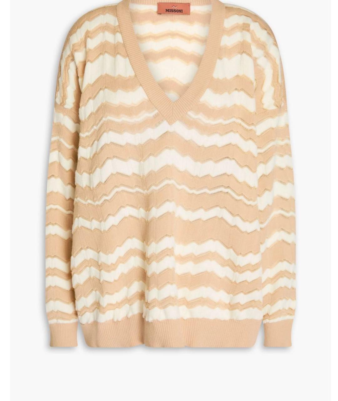MISSONI Бежевый вискозный джемпер / свитер, фото 9