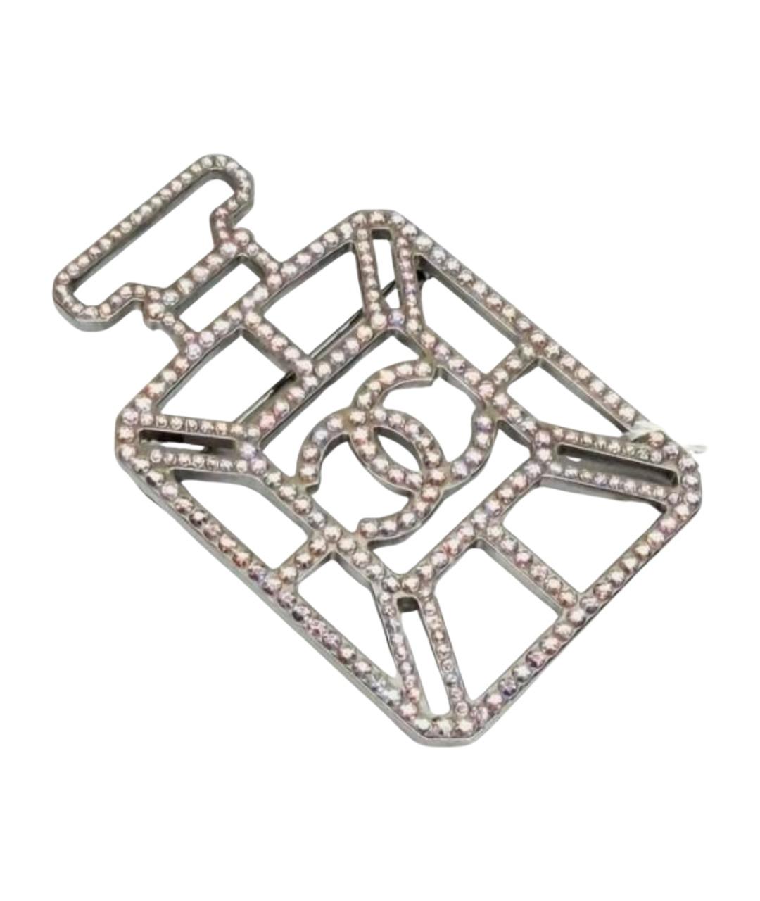 CHANEL Серебряная металлическая булавка / брошь, фото 1