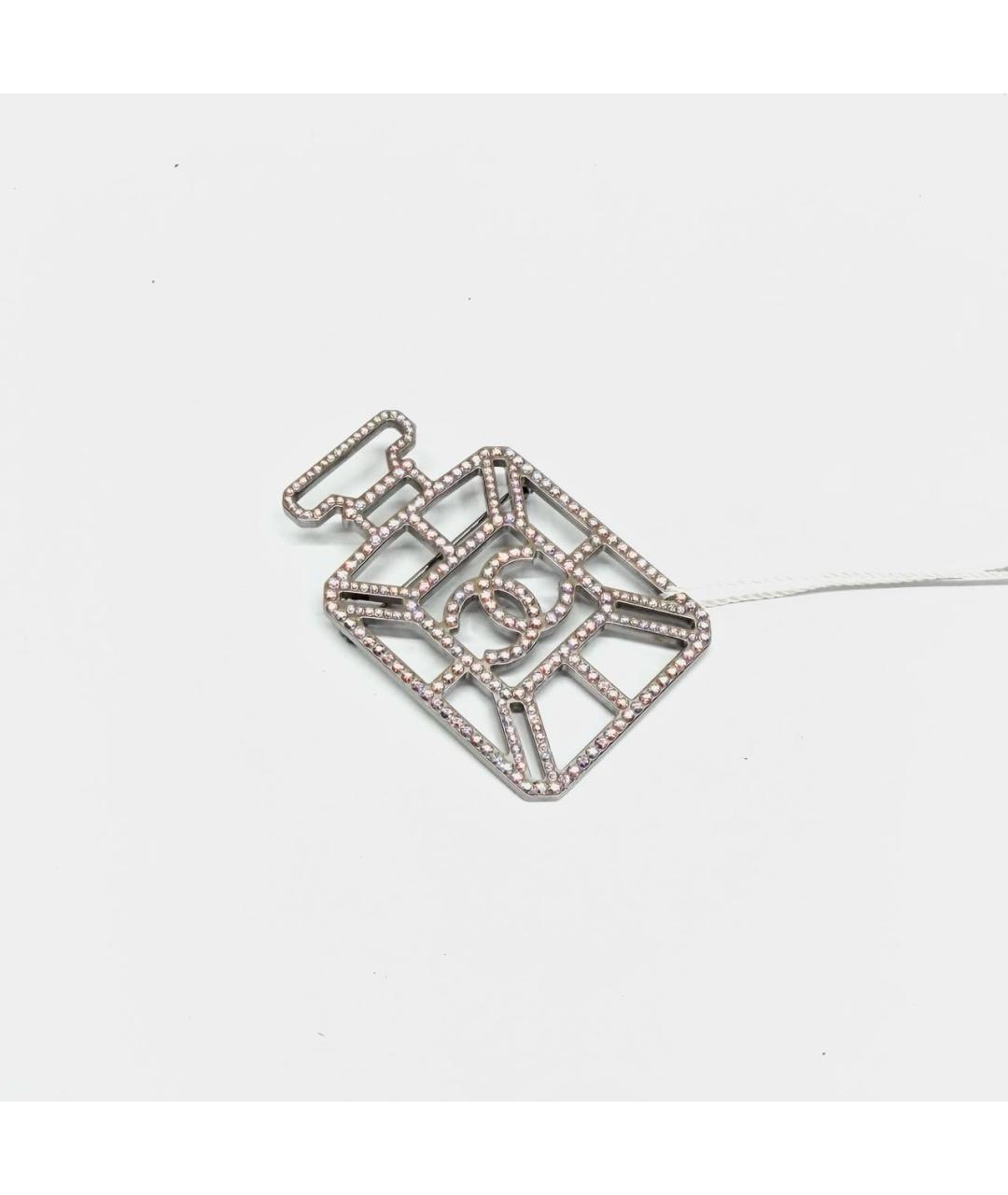 CHANEL Серебряная металлическая булавка / брошь, фото 4