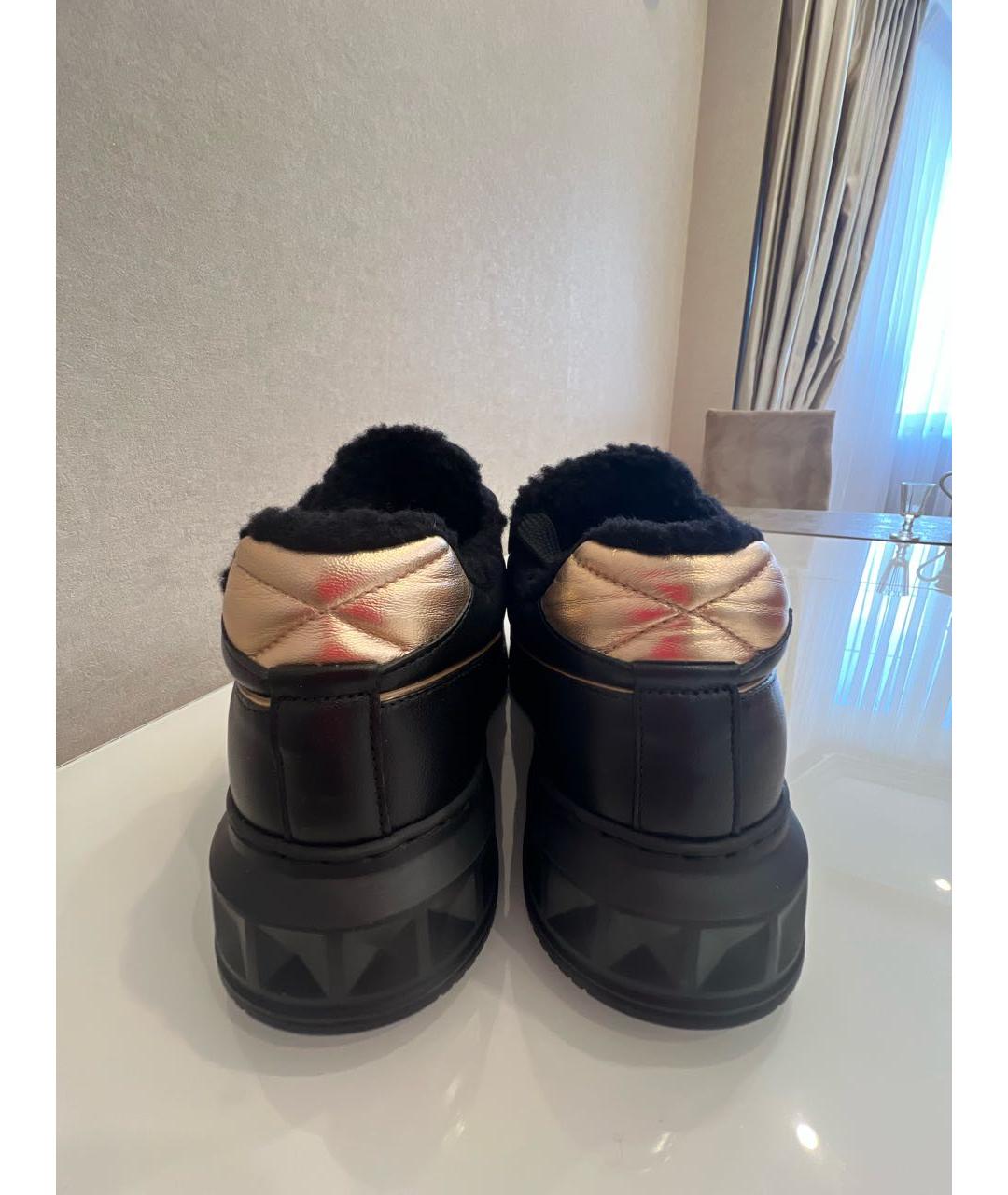 VALENTINO Черные кожаные кеды, фото 4