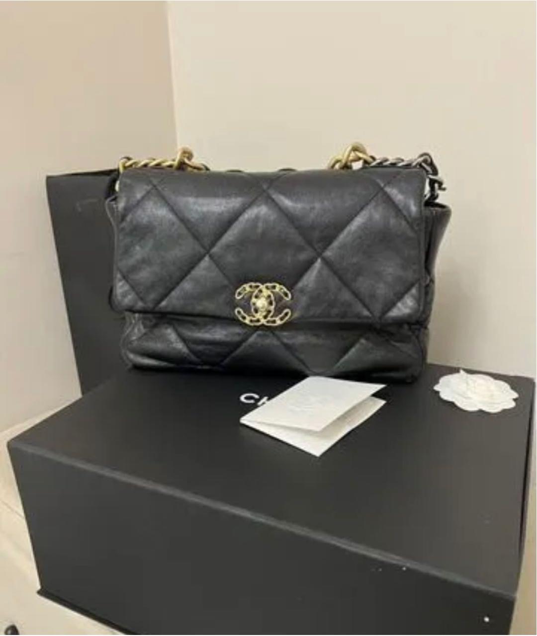 CHANEL Черная кожаная сумка через плечо, фото 8