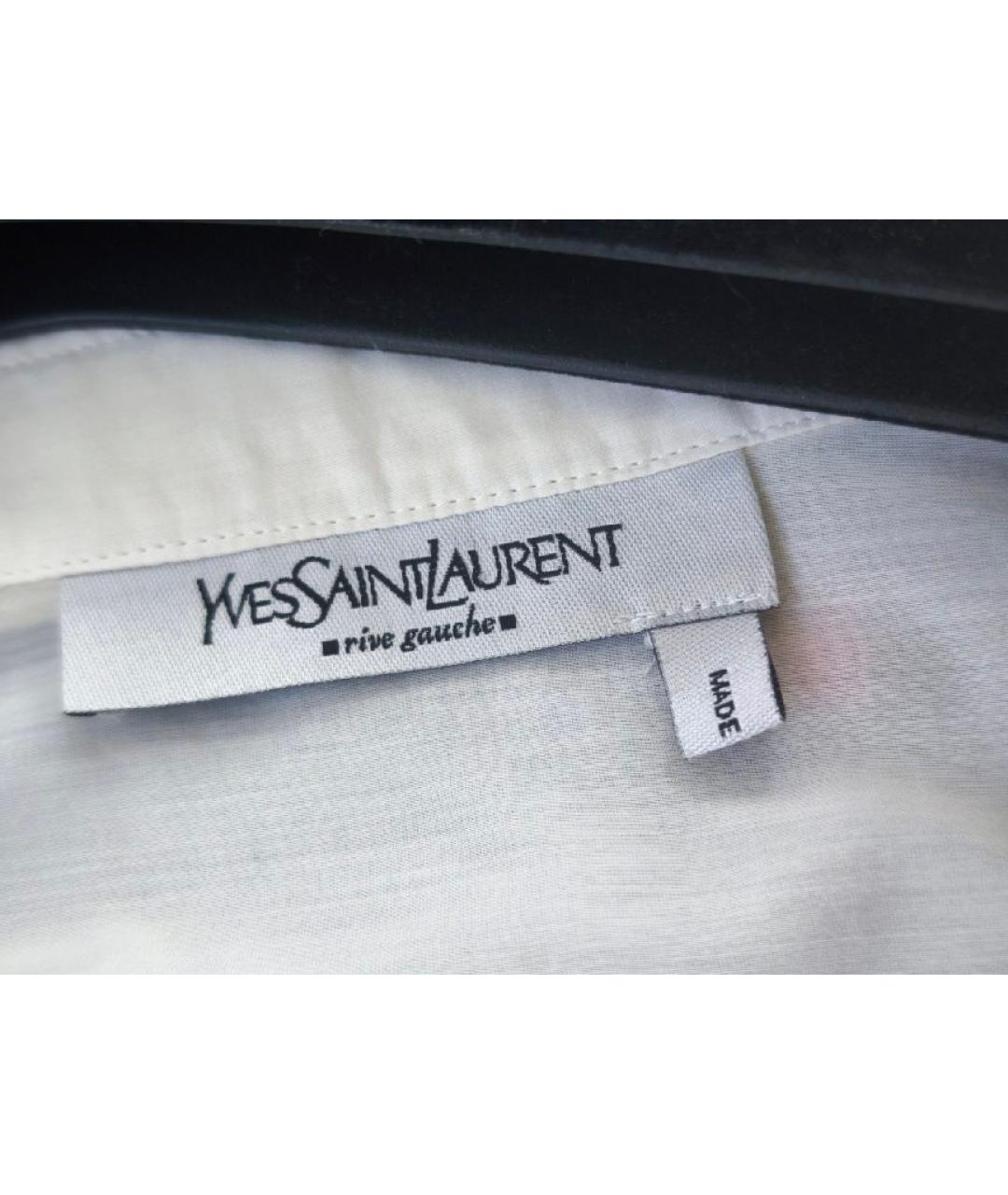 SAINT LAURENT Белая шелковая блузы, фото 3
