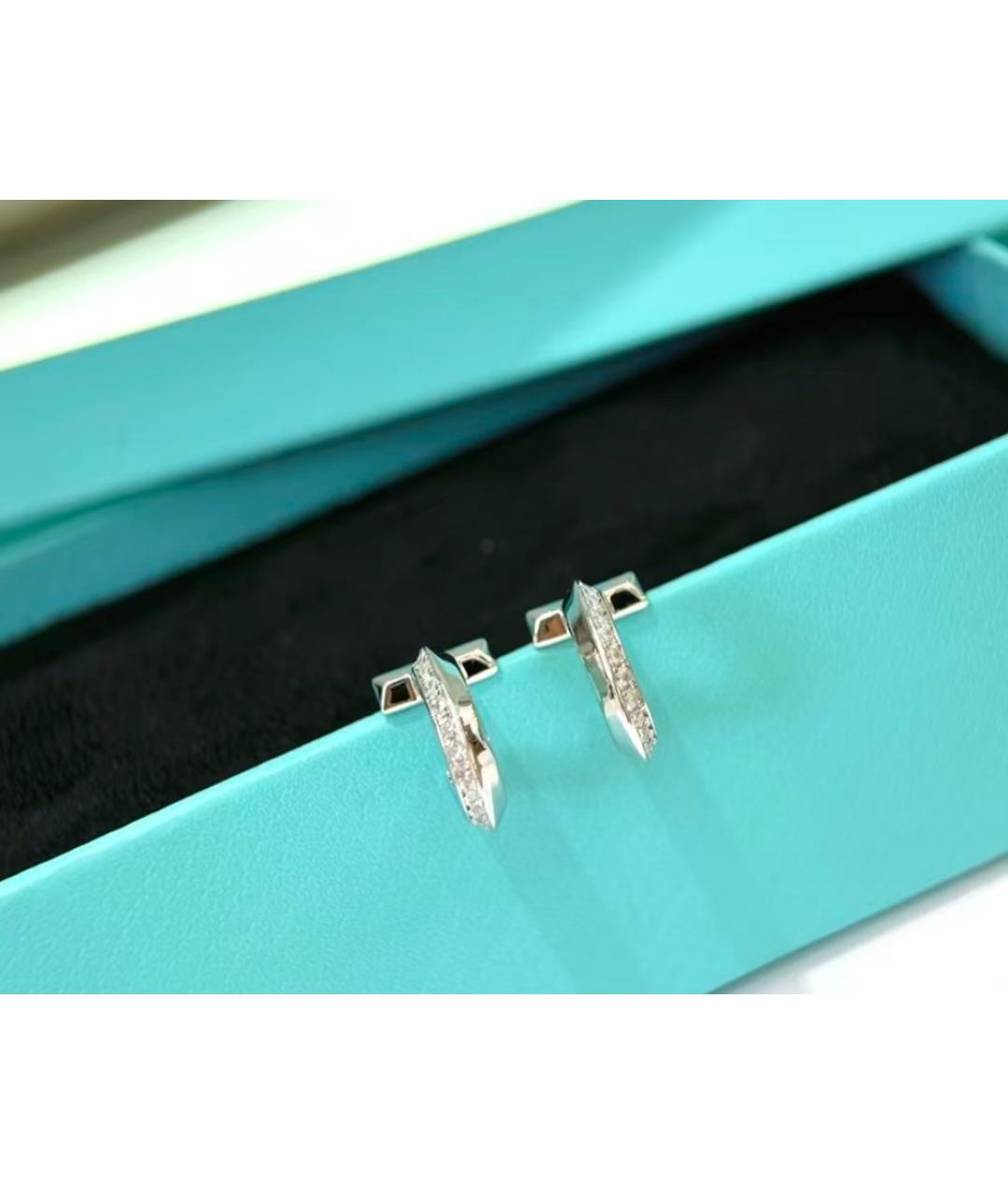 TIFFANY&CO Серебряные серьги из белого золота, фото 3