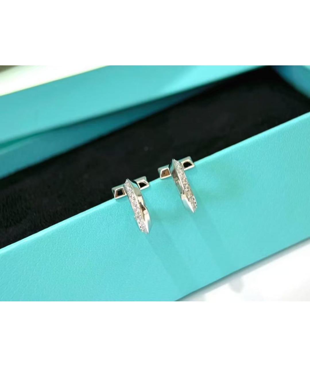 TIFFANY&CO Серебряные серьги из белого золота, фото 2