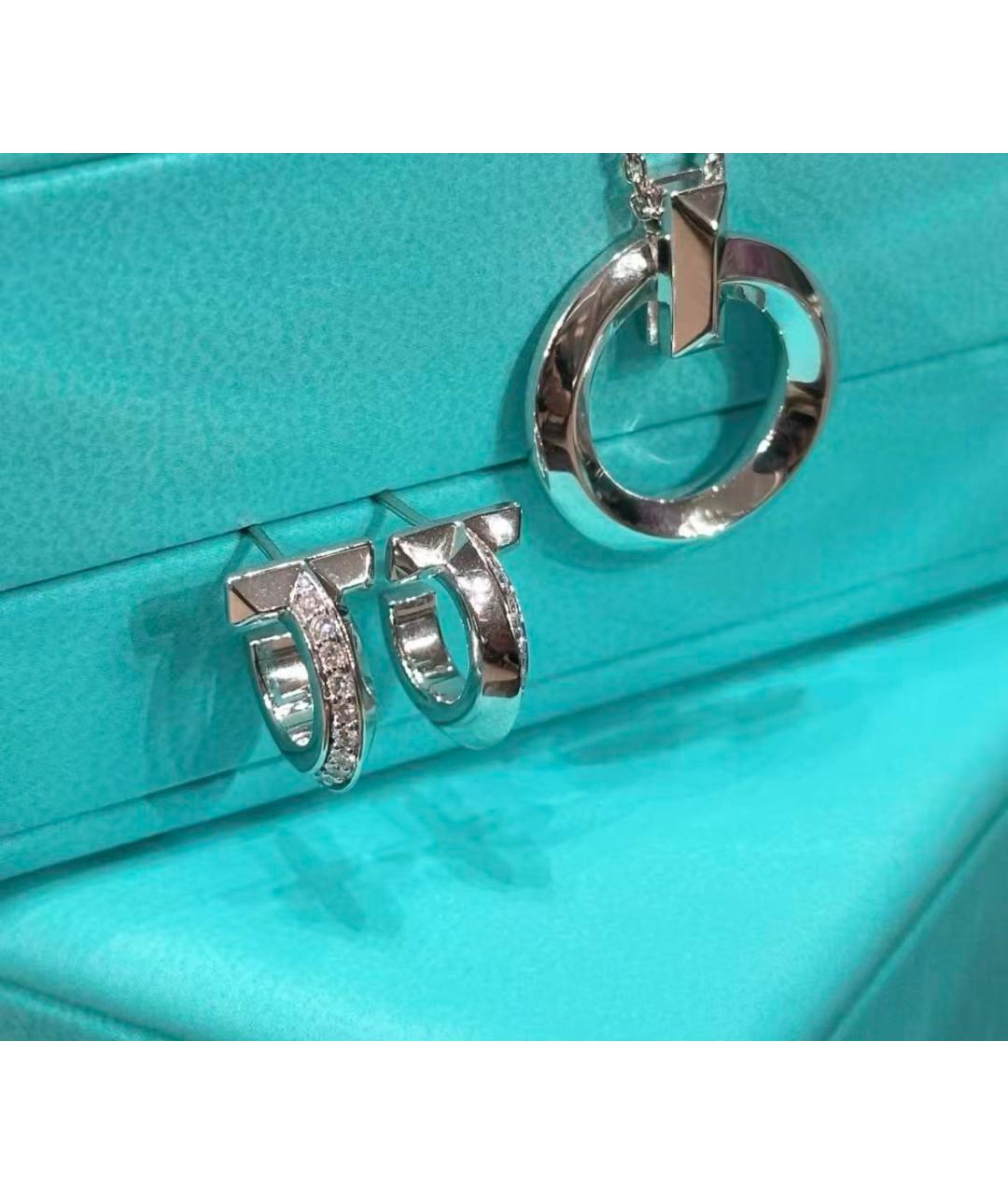 TIFFANY&CO Серебряные серьги из белого золота, фото 4