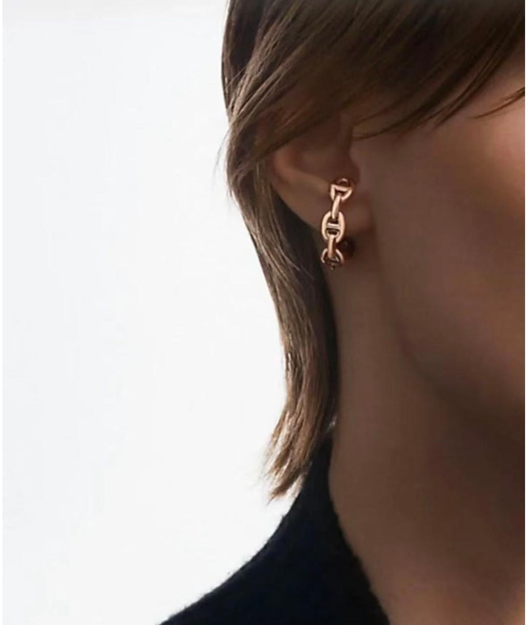 HERMES Золотые серьги из розового золота, фото 4