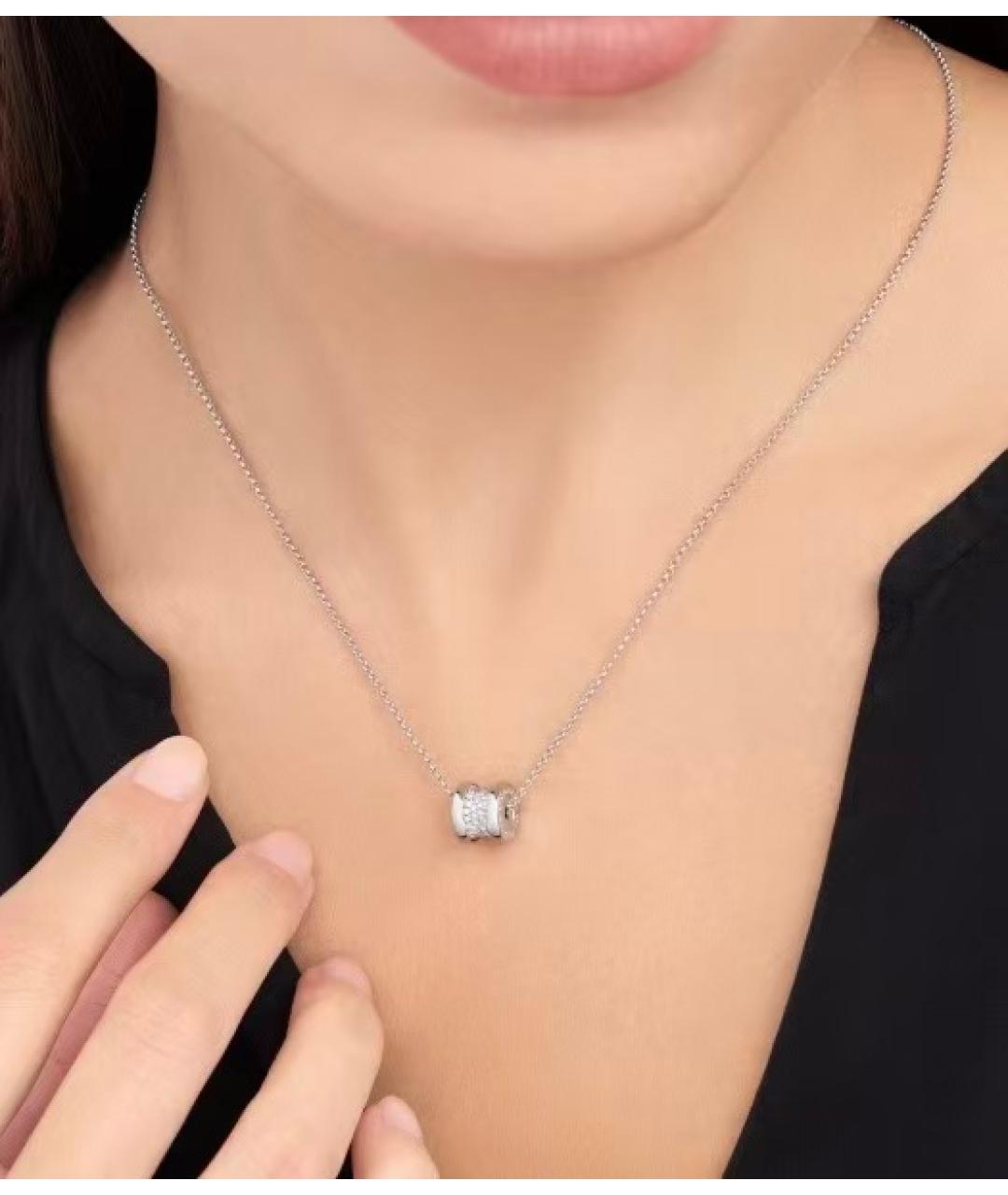 BVLGARI Серебряная подвеска из белого золота, фото 4