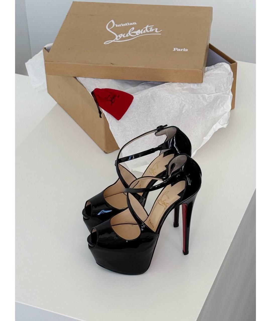 CHRISTIAN LOUBOUTIN Черные туфли из лакированной кожи, фото 8
