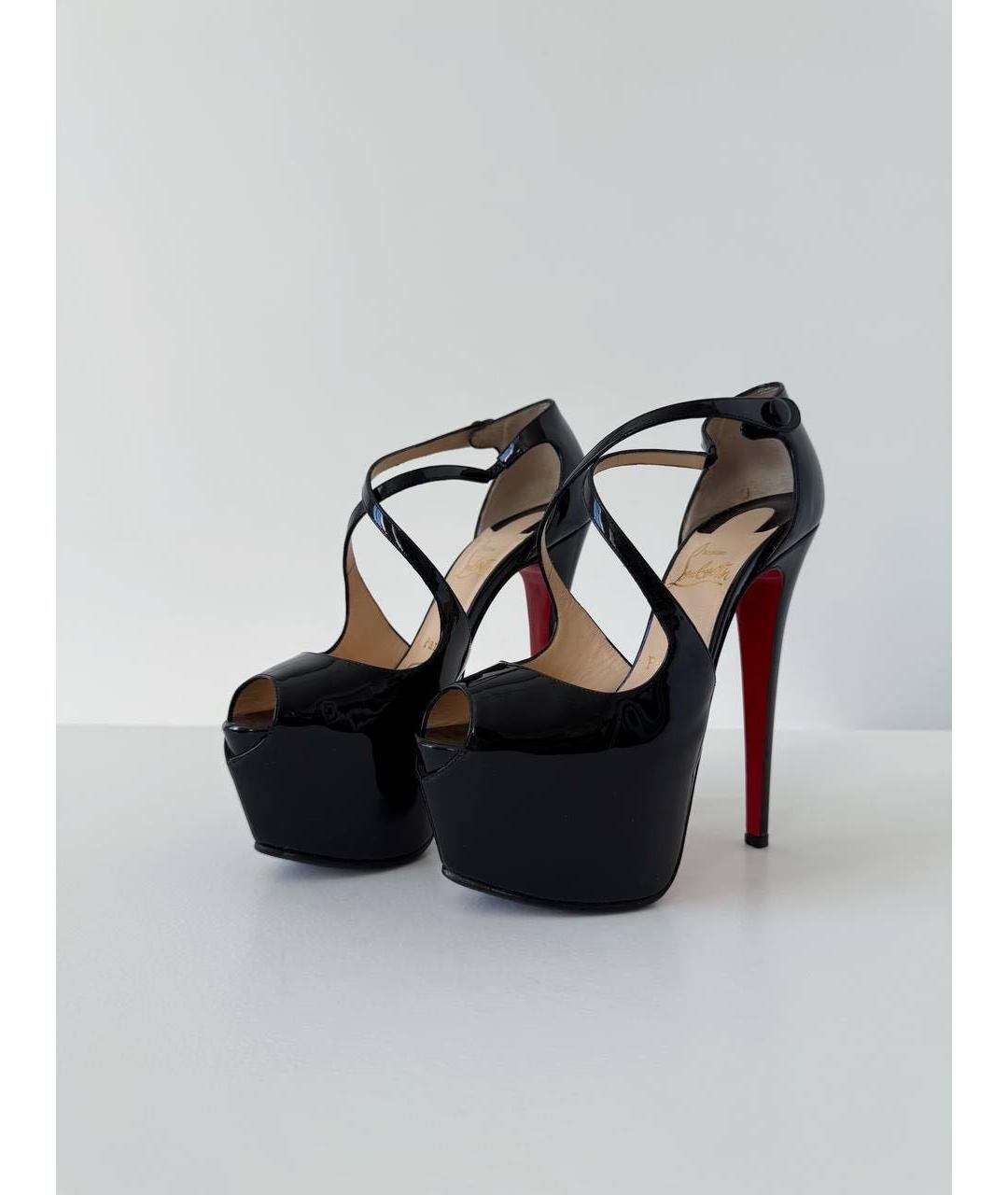 CHRISTIAN LOUBOUTIN Черные туфли из лакированной кожи, фото 2