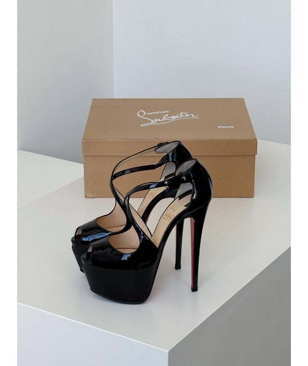 CHRISTIAN LOUBOUTIN Черные туфли из лакированной кожи, фото 9