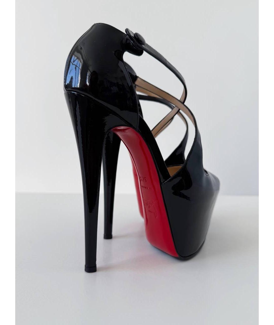CHRISTIAN LOUBOUTIN Черные туфли из лакированной кожи, фото 5