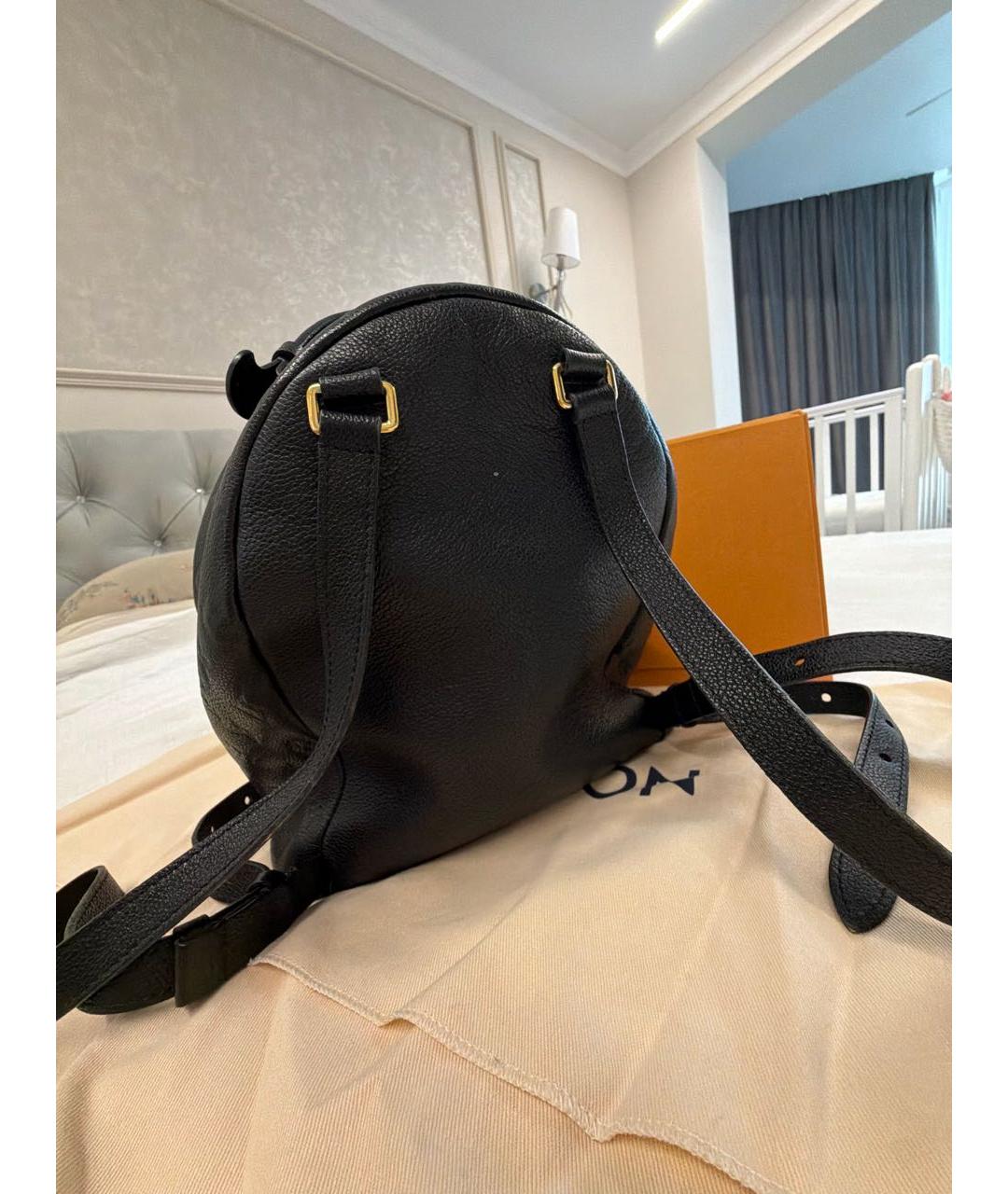 LOUIS VUITTON Черный кожаный рюкзак, фото 3
