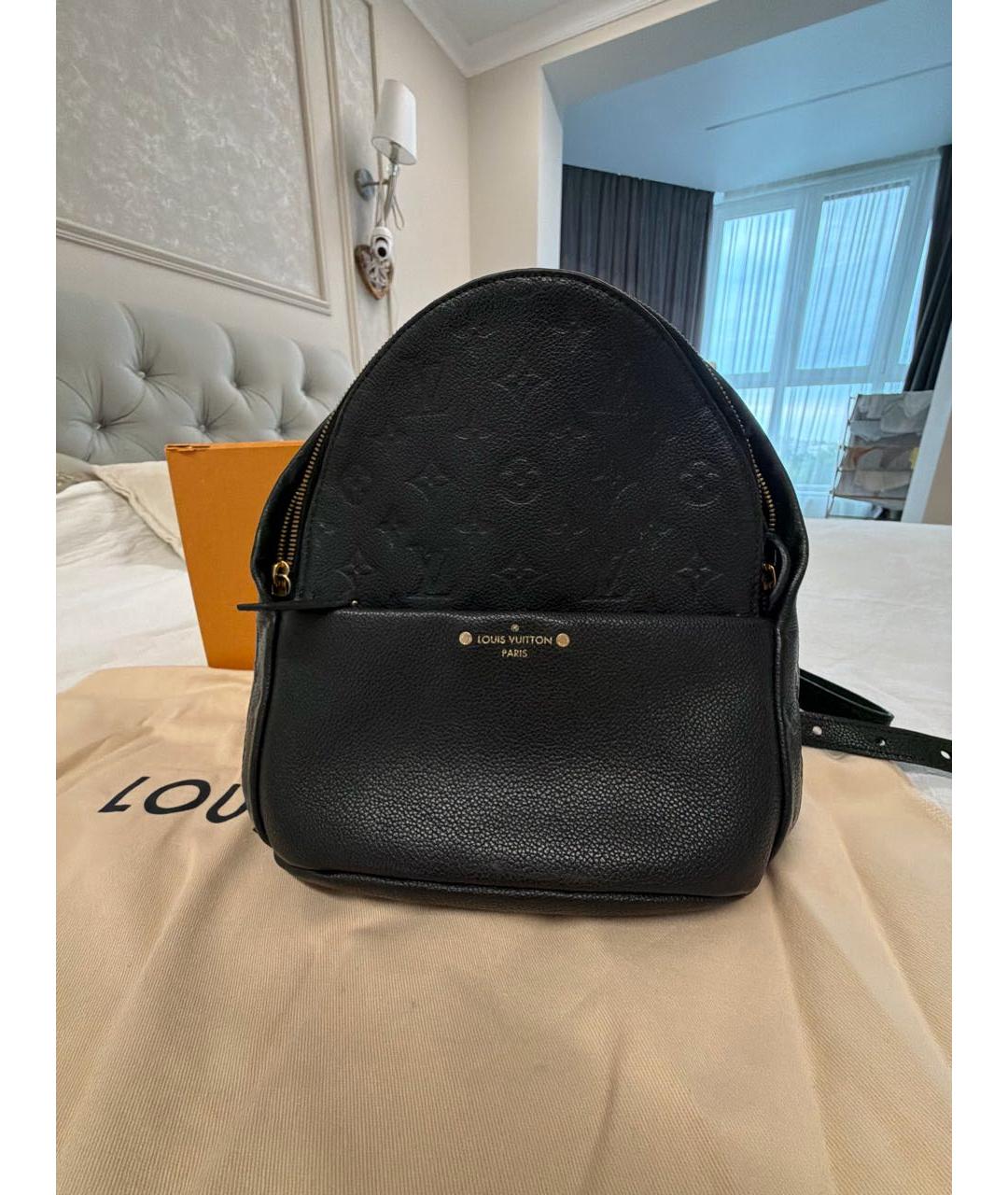 LOUIS VUITTON Черный кожаный рюкзак, фото 9