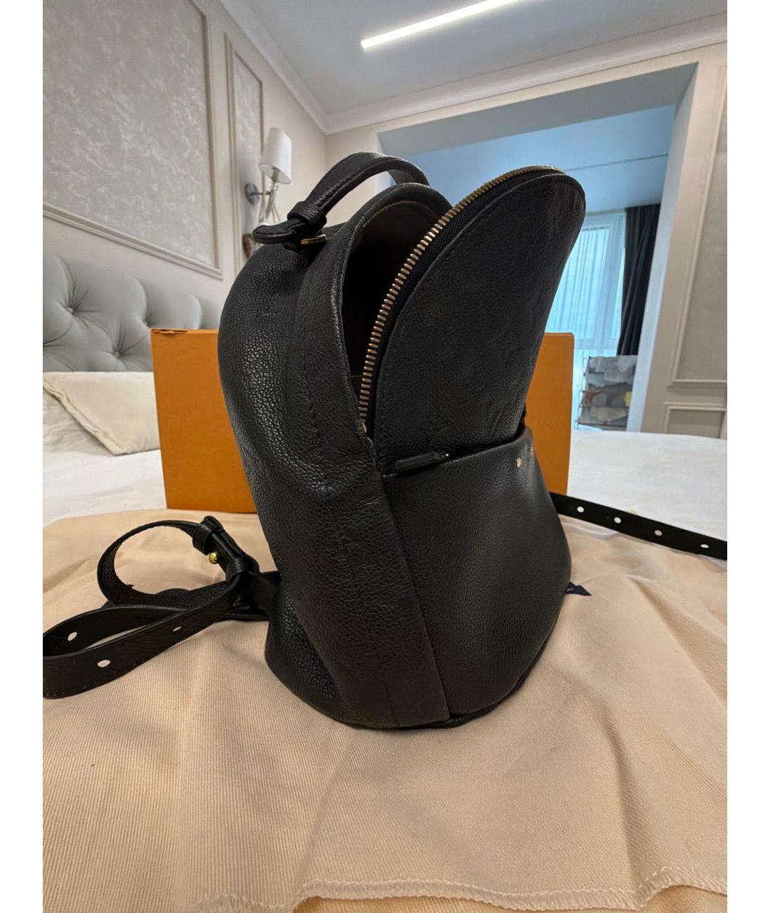 LOUIS VUITTON Черный кожаный рюкзак, фото 2