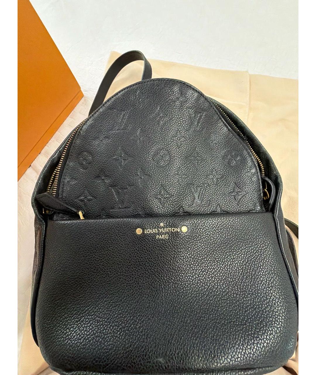 LOUIS VUITTON Черный кожаный рюкзак, фото 5