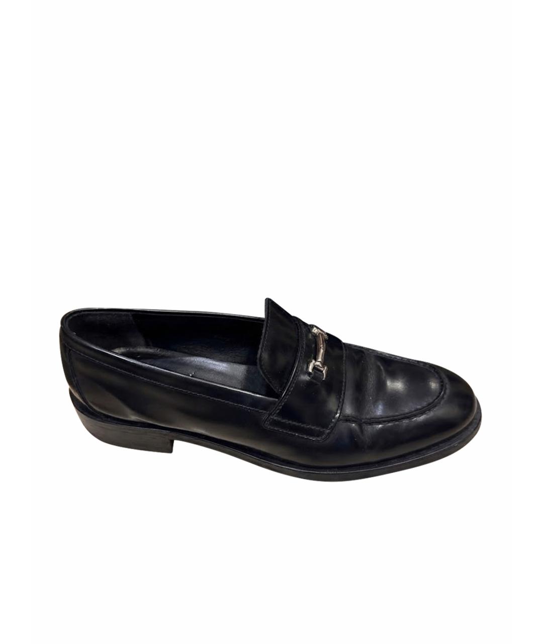 PRADA Черные кожаные лоферы, фото 1