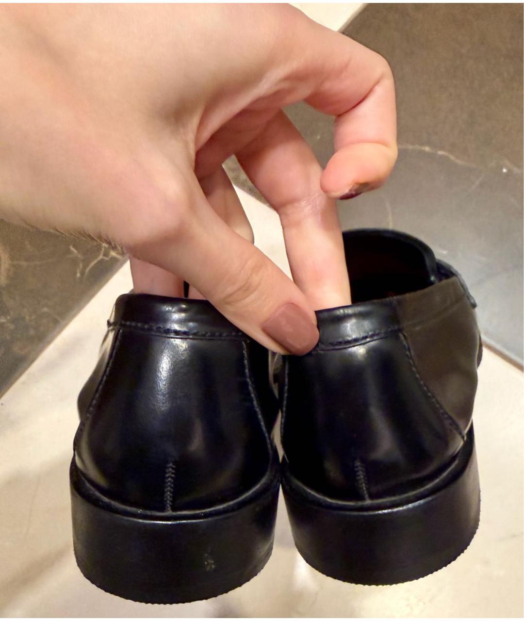 PRADA Черные кожаные лоферы, фото 4