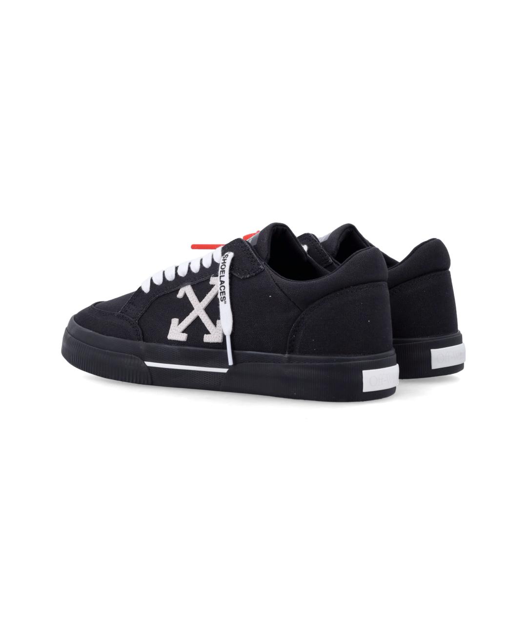 OFF-WHITE Черные текстильные низкие кроссовки / кеды, фото 4