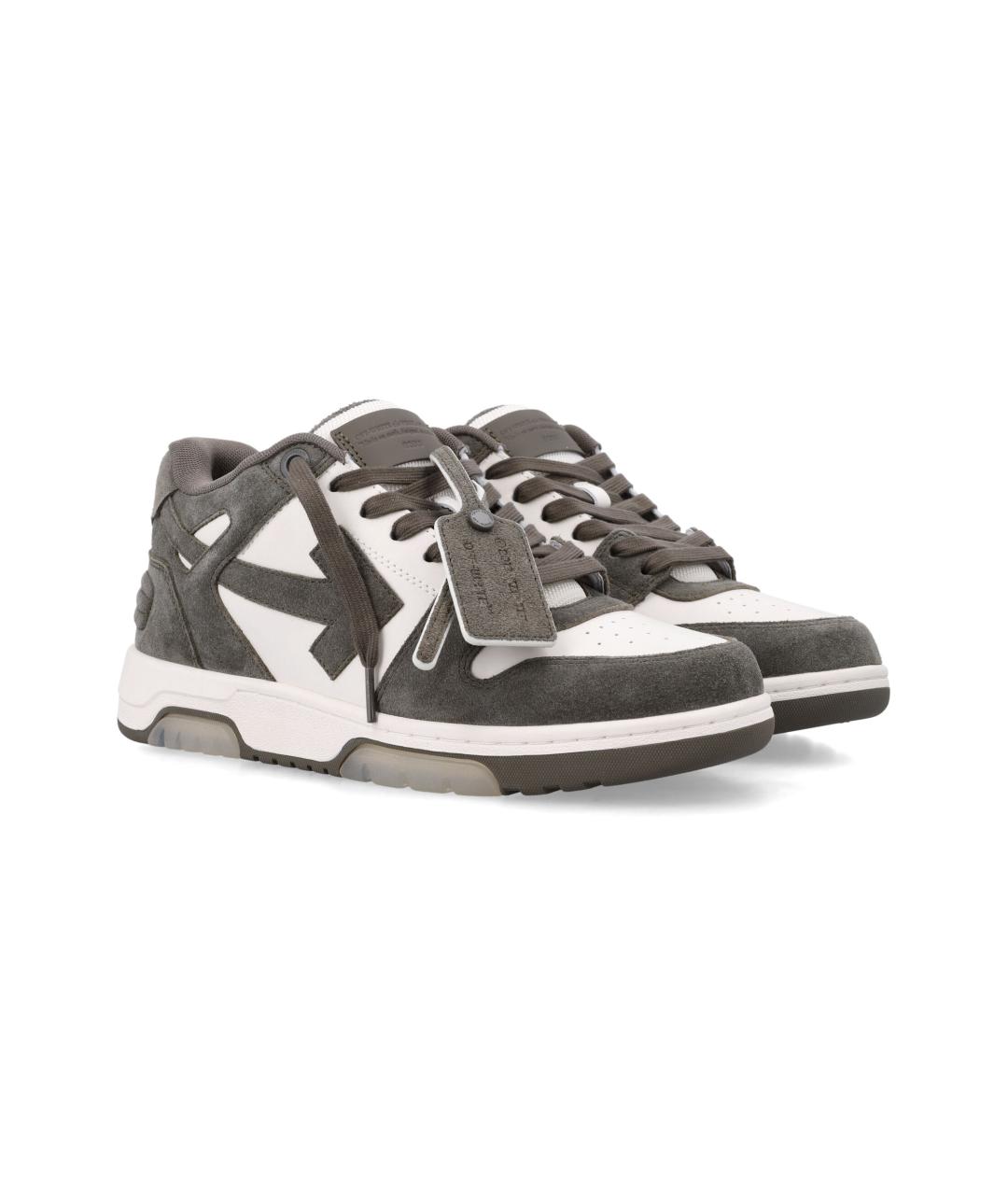 OFF-WHITE Мульти кожаные низкие кроссовки / кеды, фото 3