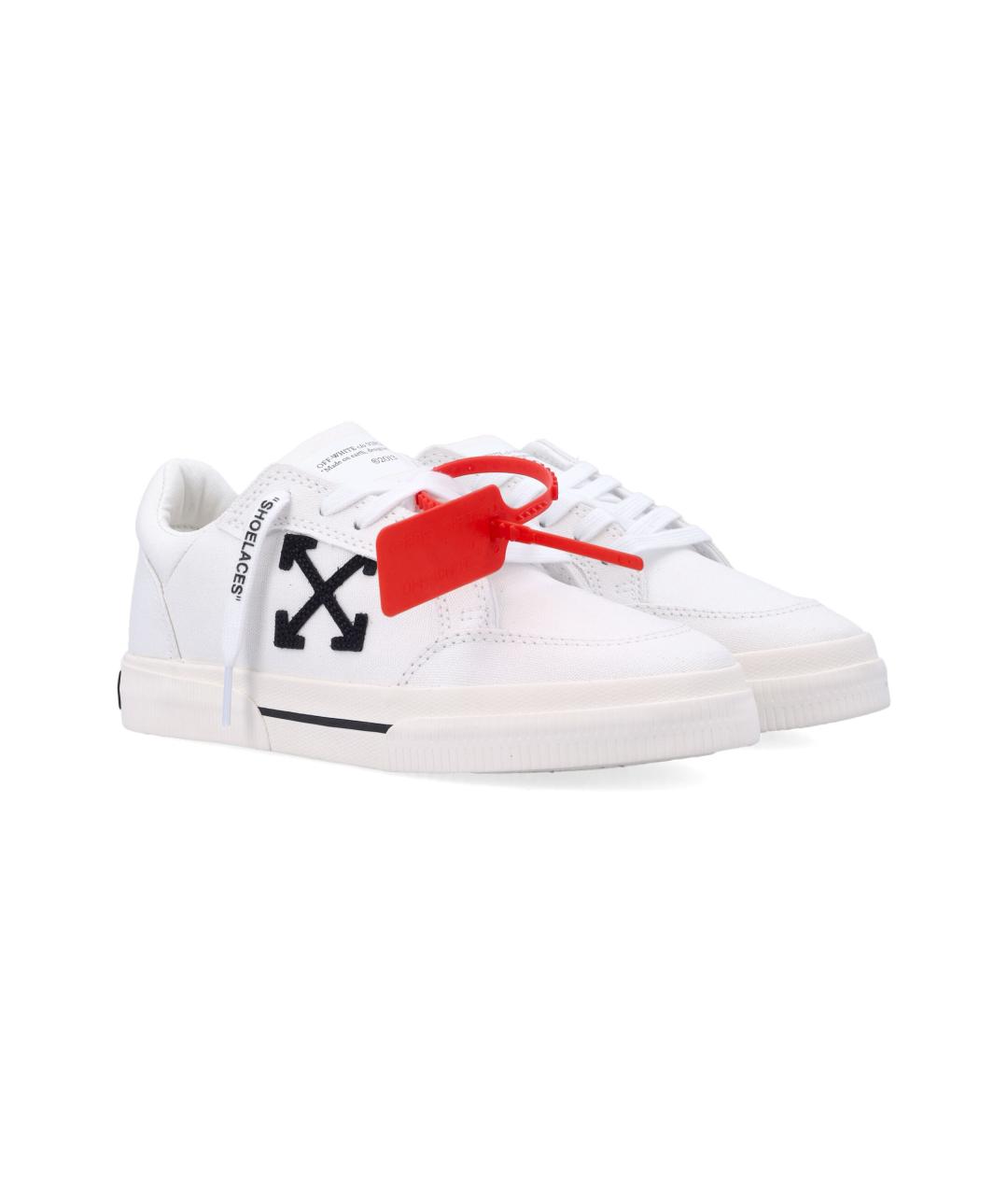 OFF-WHITE Белые текстильные кеды, фото 3
