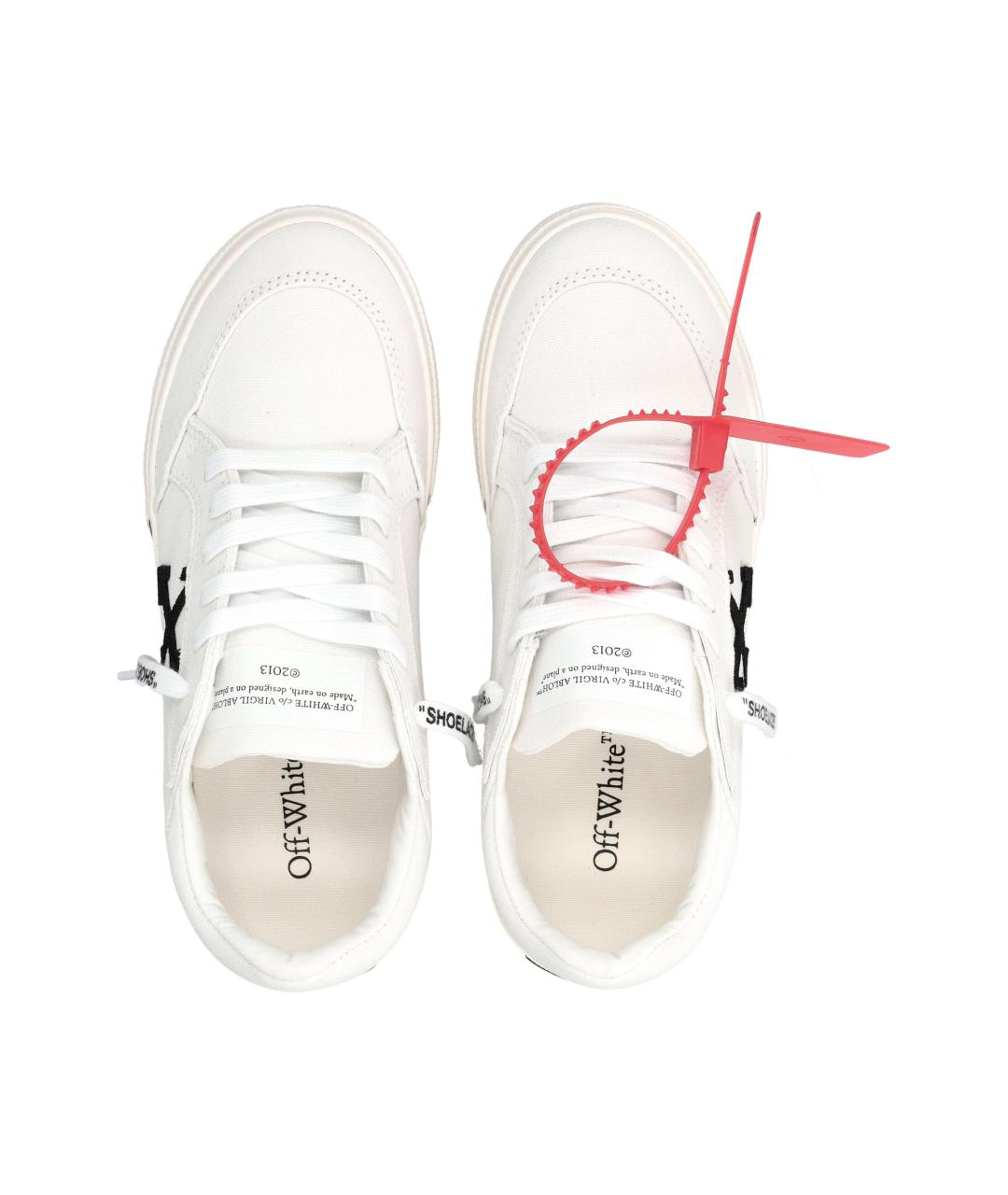 OFF-WHITE Белые текстильные кеды, фото 2