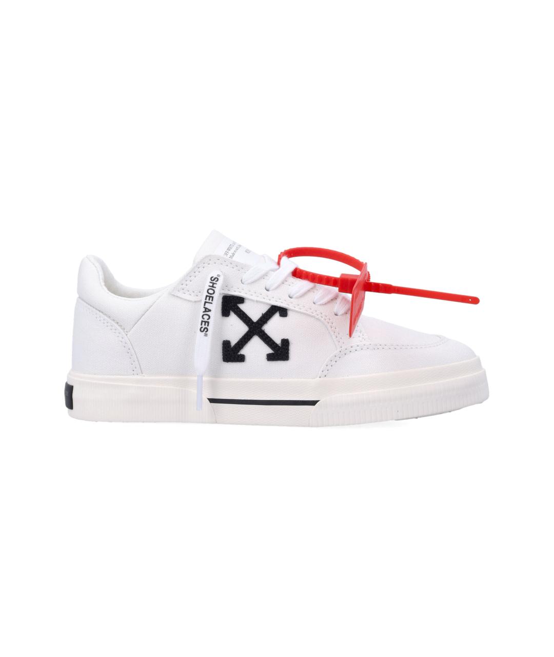 OFF-WHITE Белые текстильные кеды, фото 1