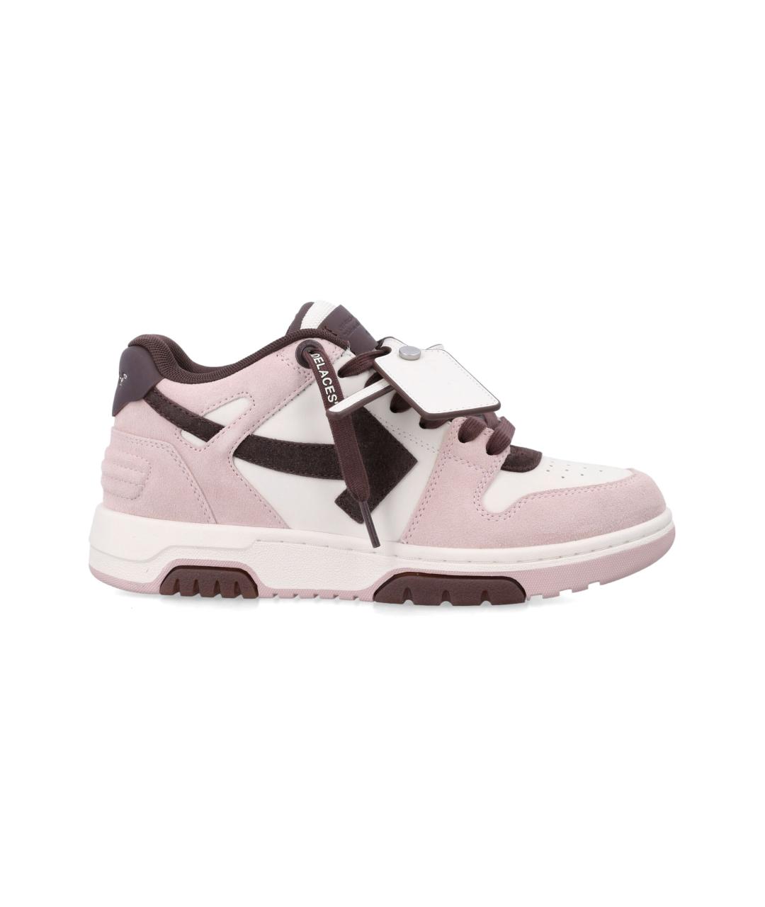 OFF-WHITE Розовые кожаные кроссовки, фото 1