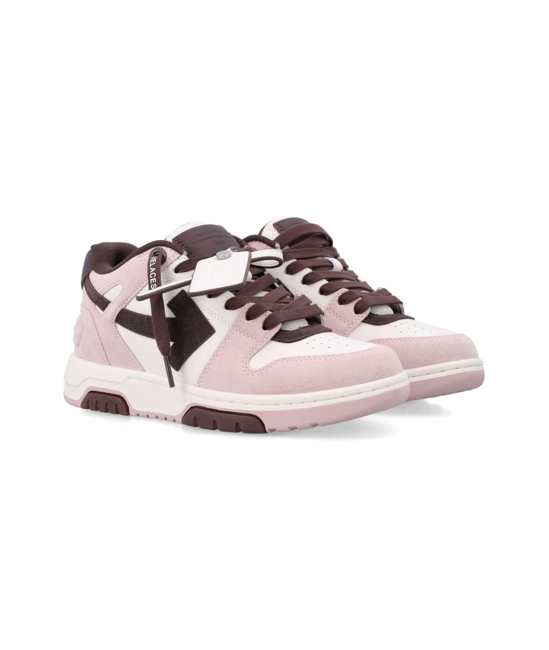 OFF-WHITE Розовые кожаные кроссовки, фото 3