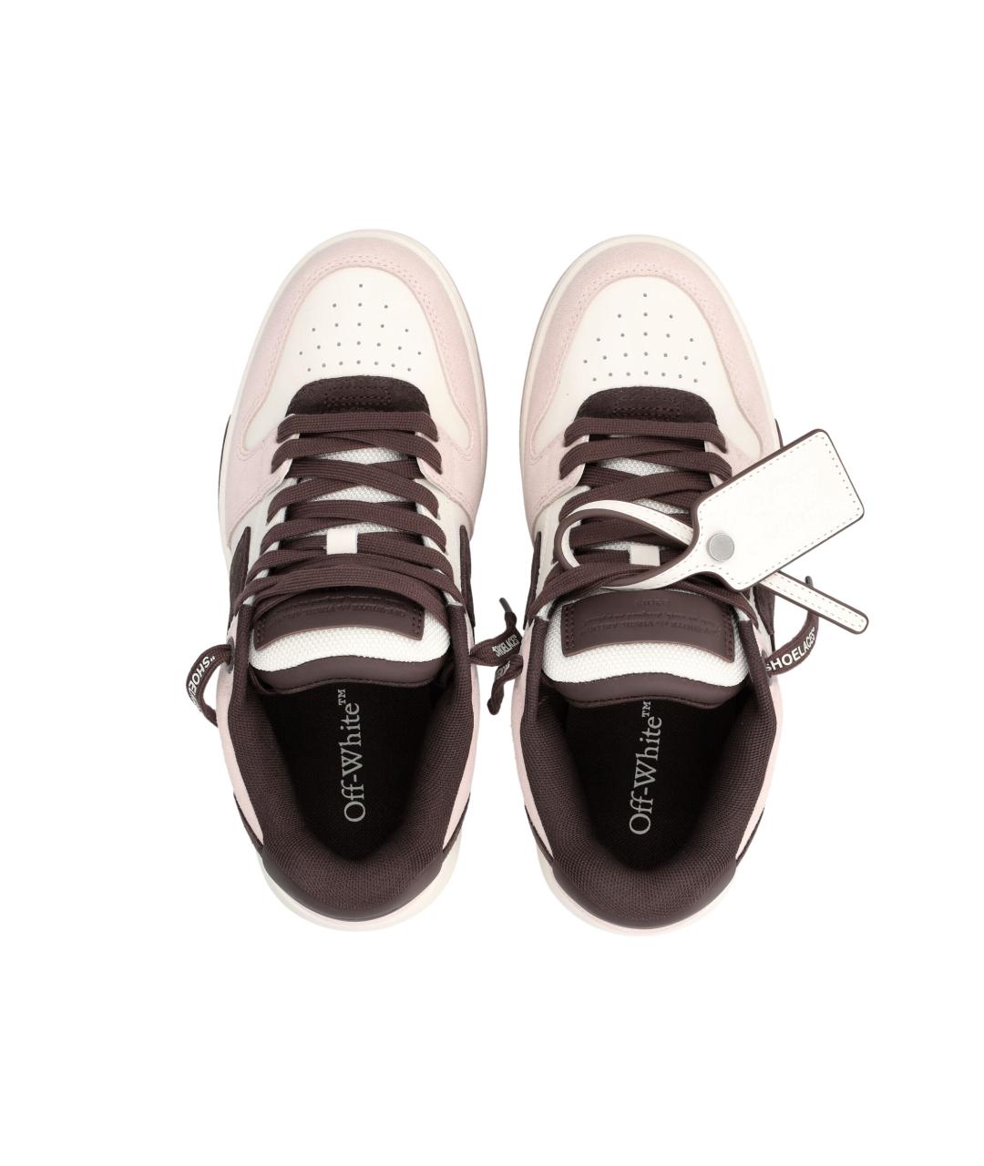 OFF-WHITE Розовые кожаные кроссовки, фото 2