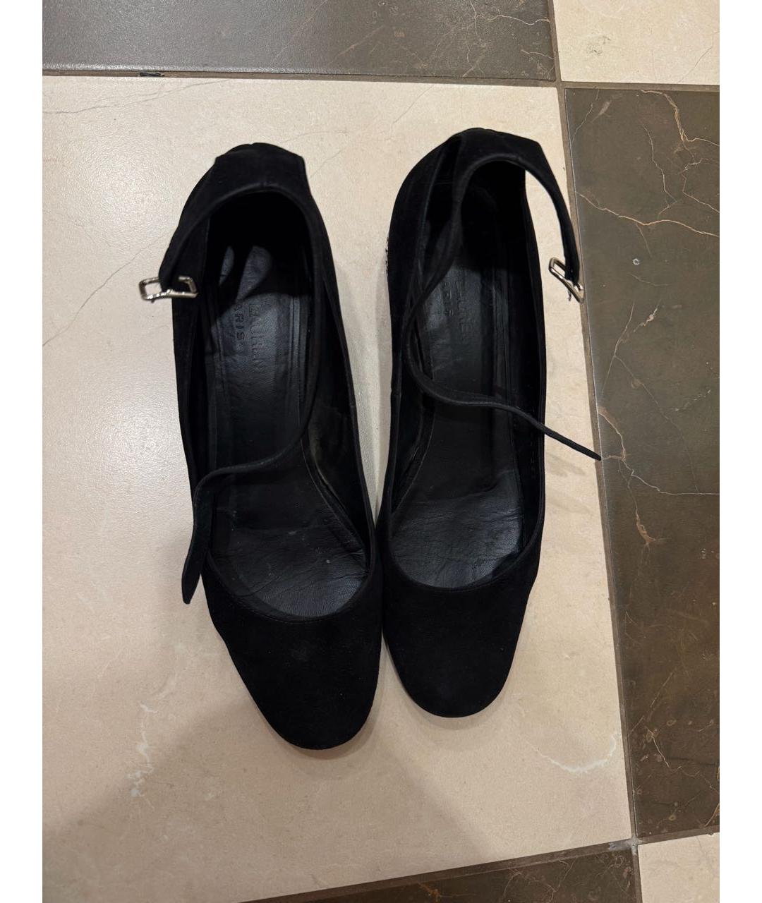 SAINT LAURENT Черные замшевые туфли, фото 2