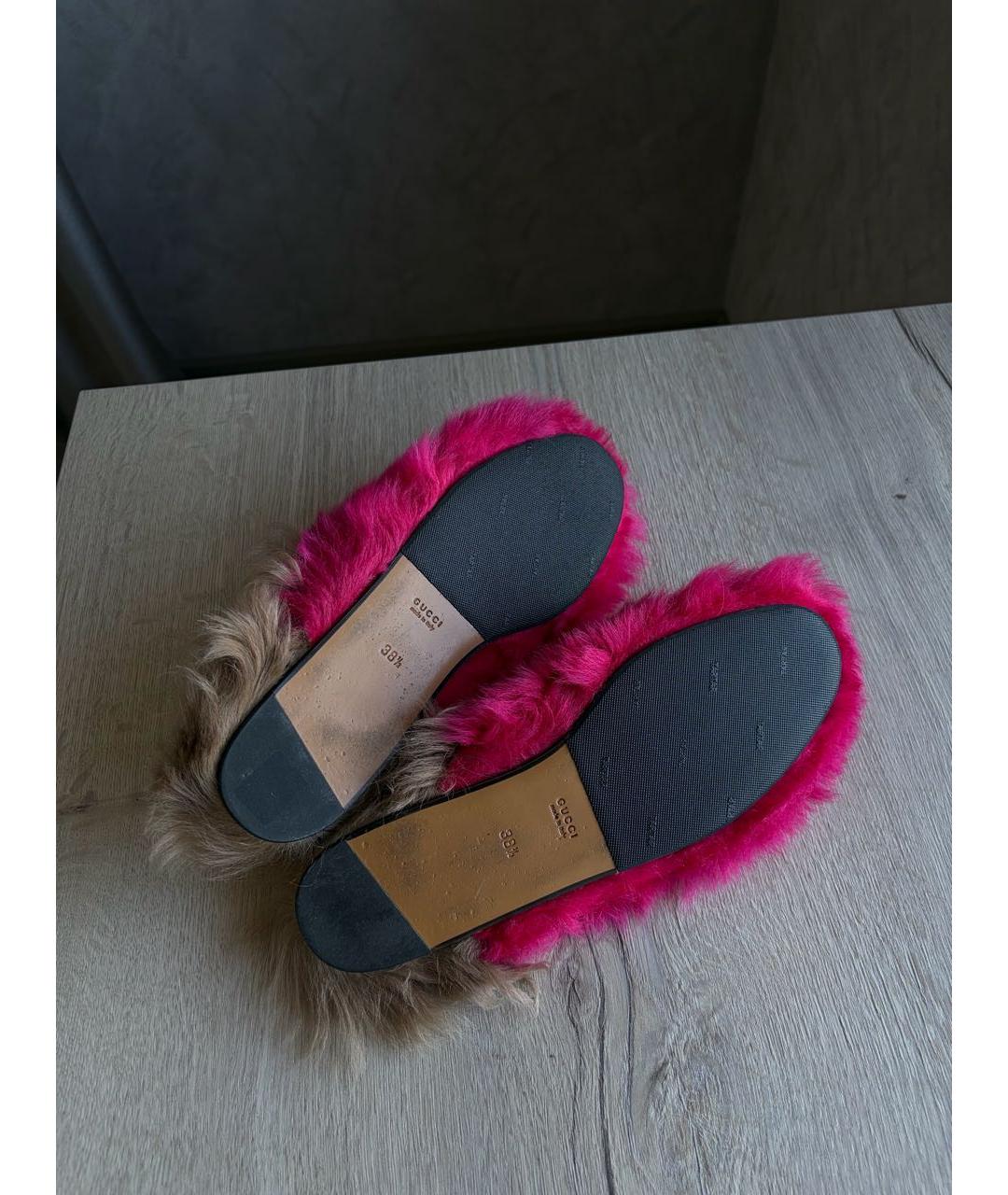 GUCCI Фуксия мюли, фото 6