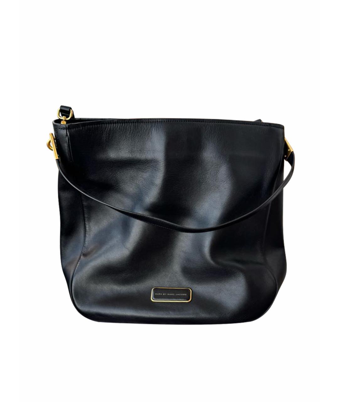 MARC BY MARC JACOBS Черная кожаная сумка тоут, фото 1