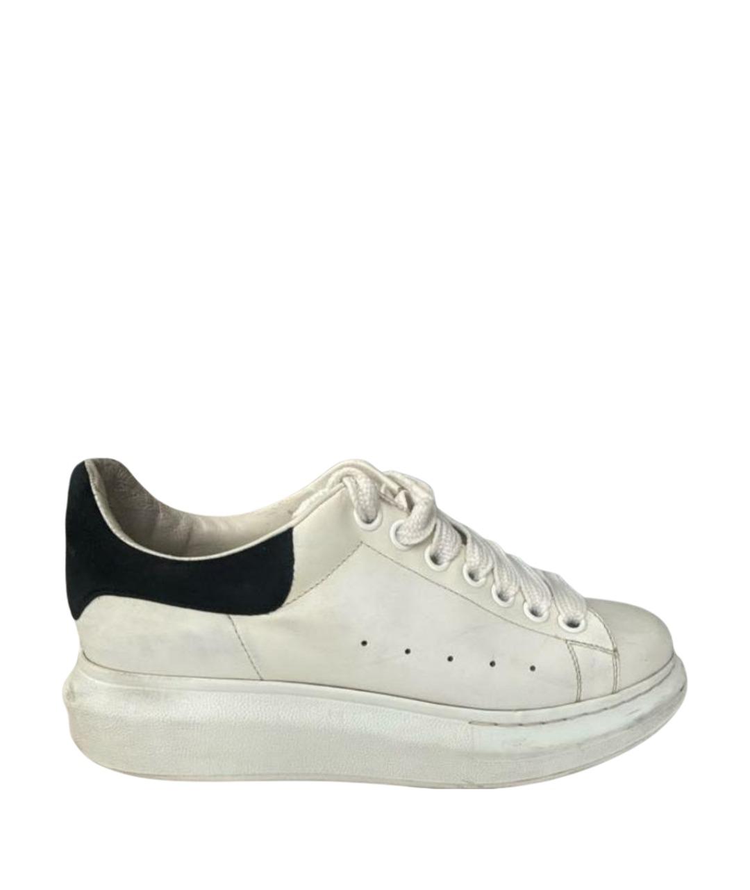 ALEXANDER MCQUEEN Белые кожаные кроссовки, фото 1